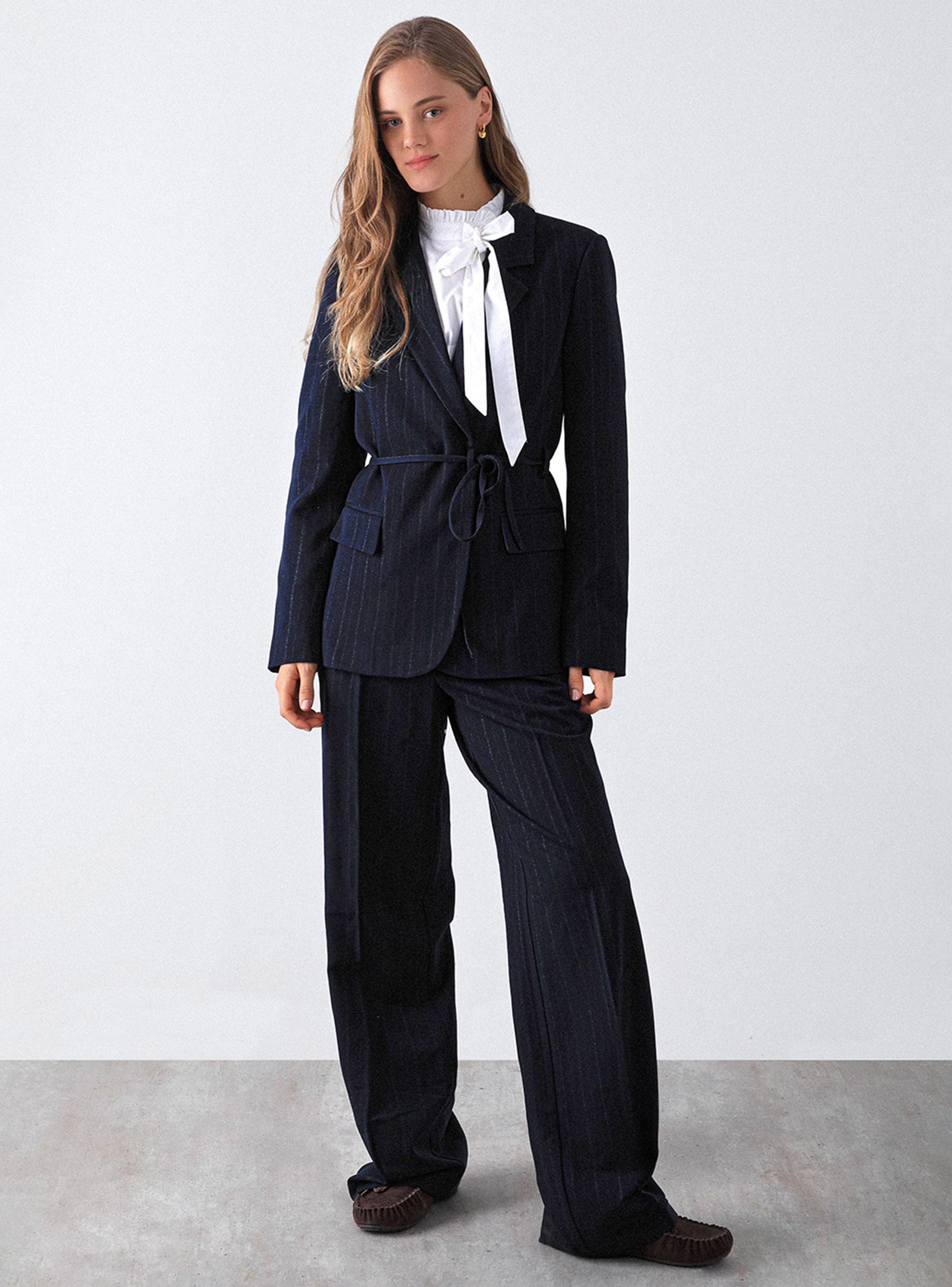 Pantalón Líneas Lurex Navy-2