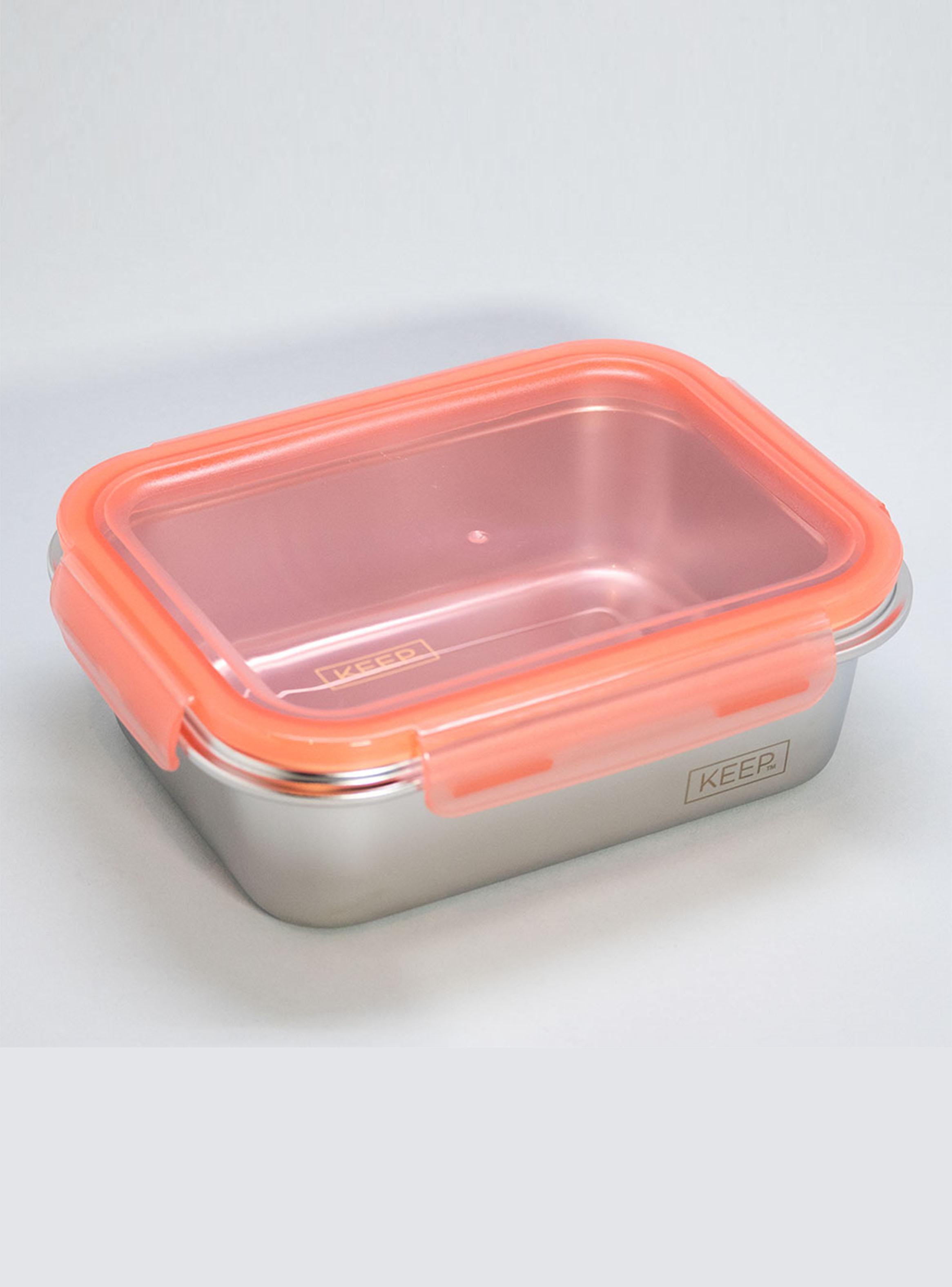 Taper Contenedor Hermético Metálico 1300 ml Coral-2