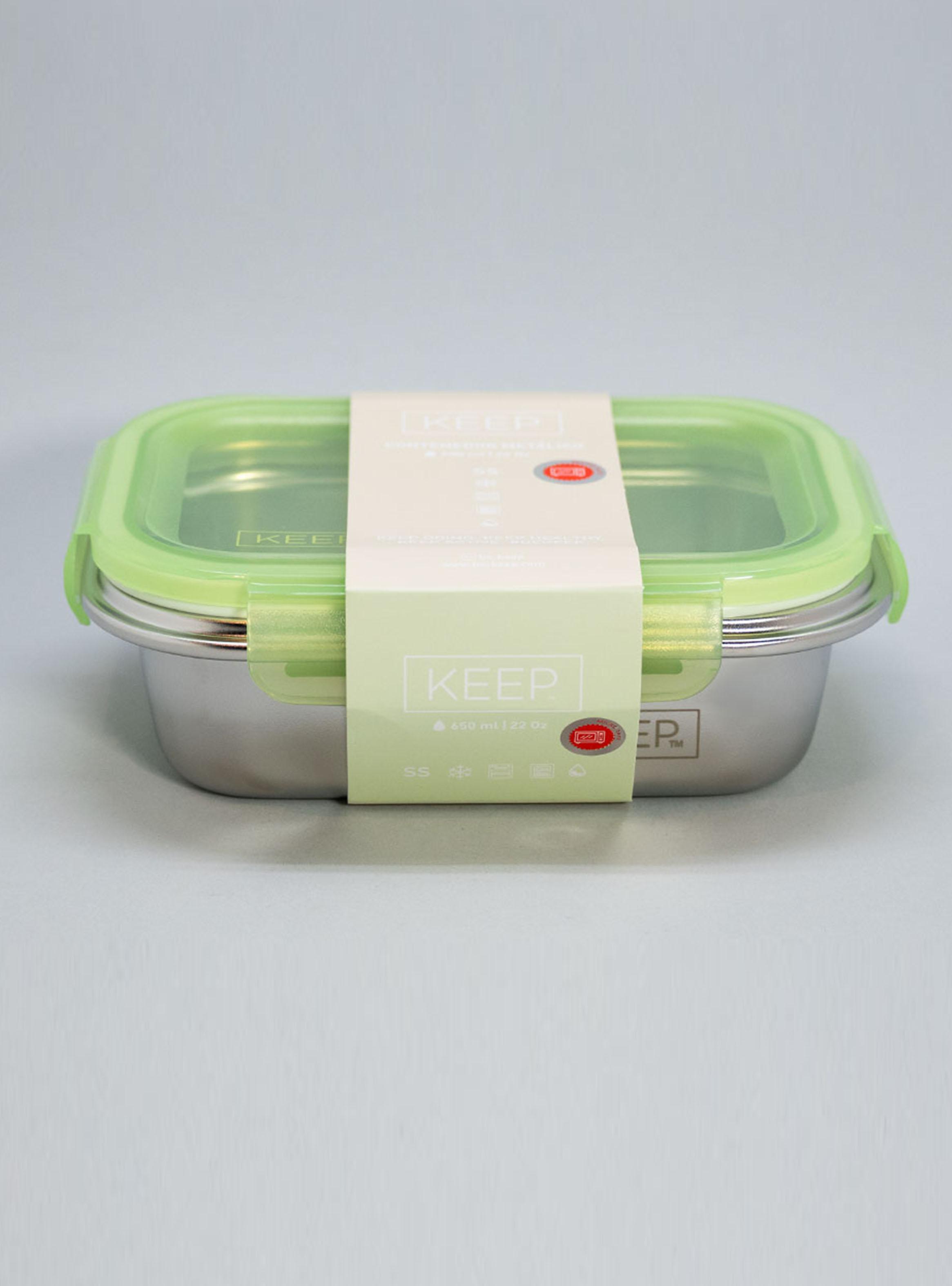 Taper Contenedor Hermético Metálico 650 ml Pistacho-3