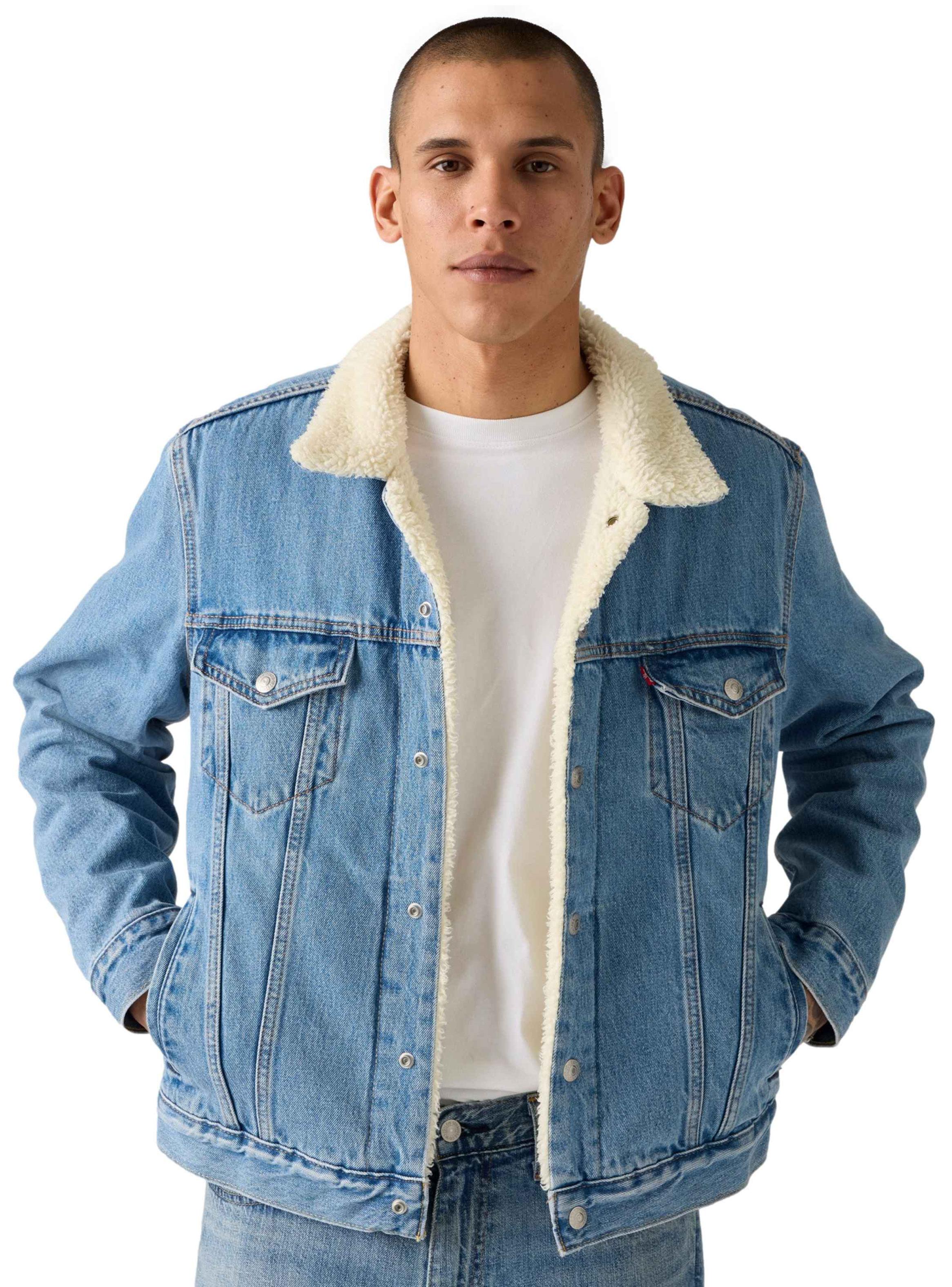 Chaqueta Sherpa Denim Casual-2