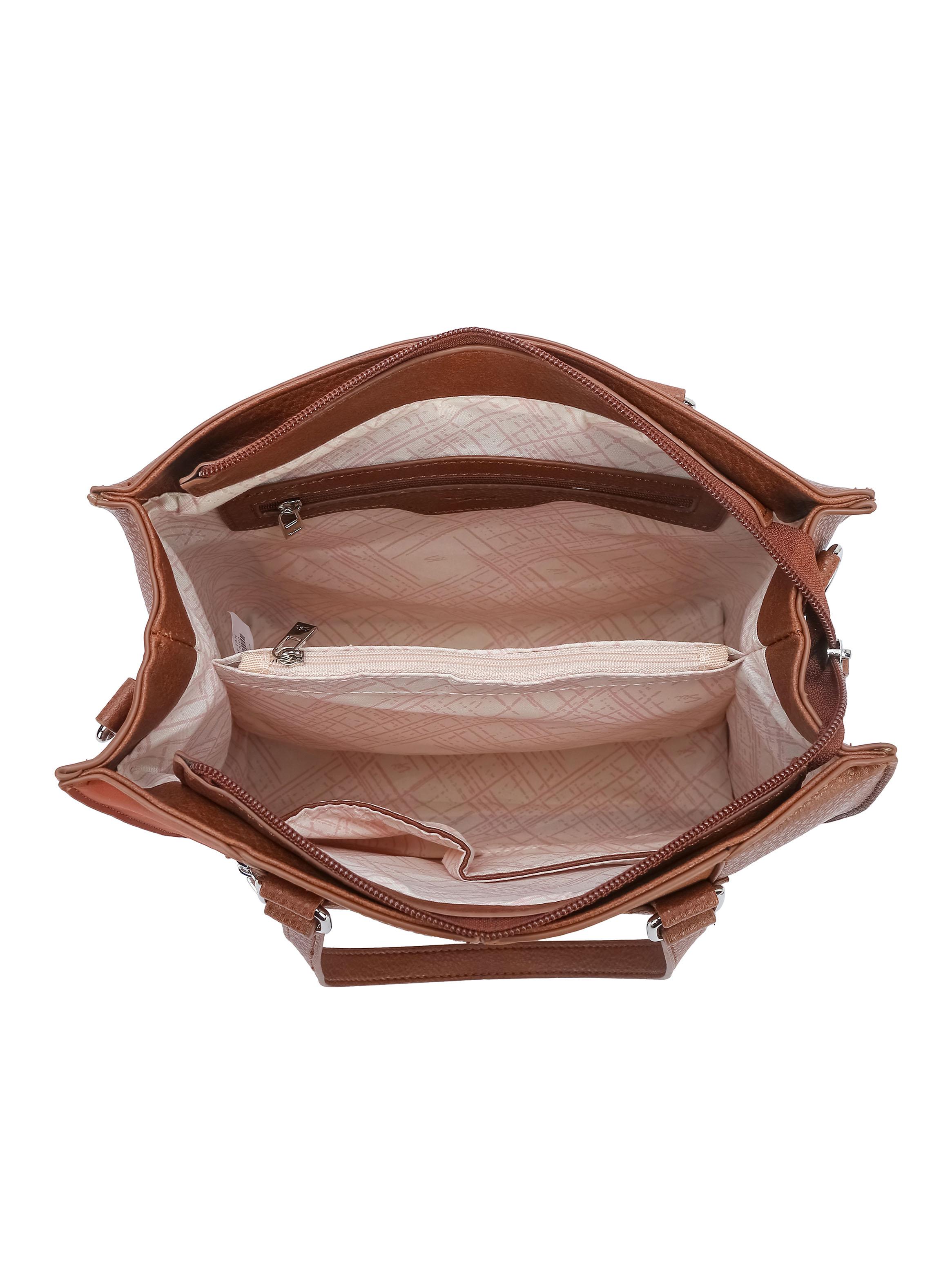 Cartera de Hombro Corte Recto Colmar Tostado-3