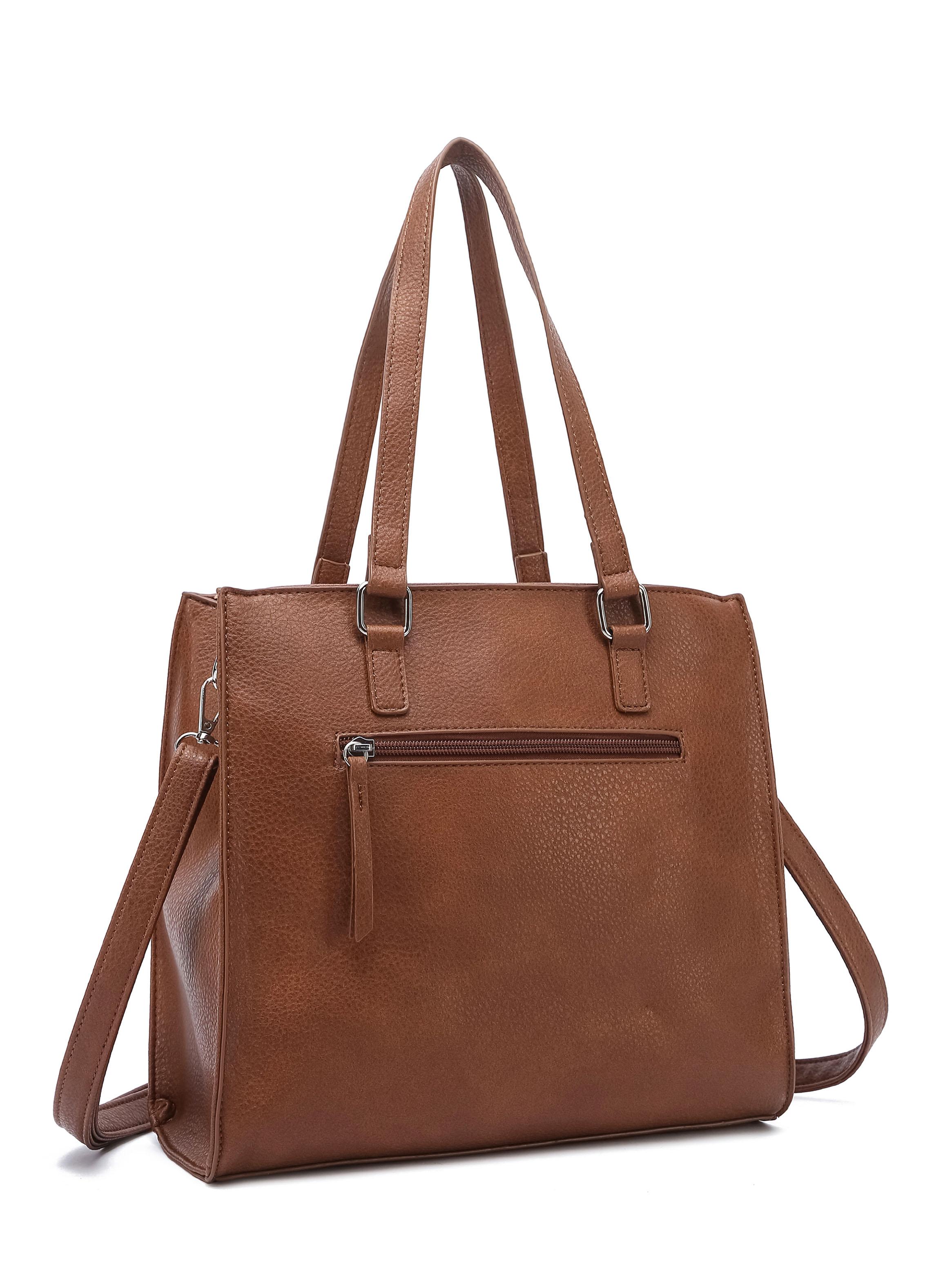 Cartera de Hombro Corte Recto Colmar Tostado-2