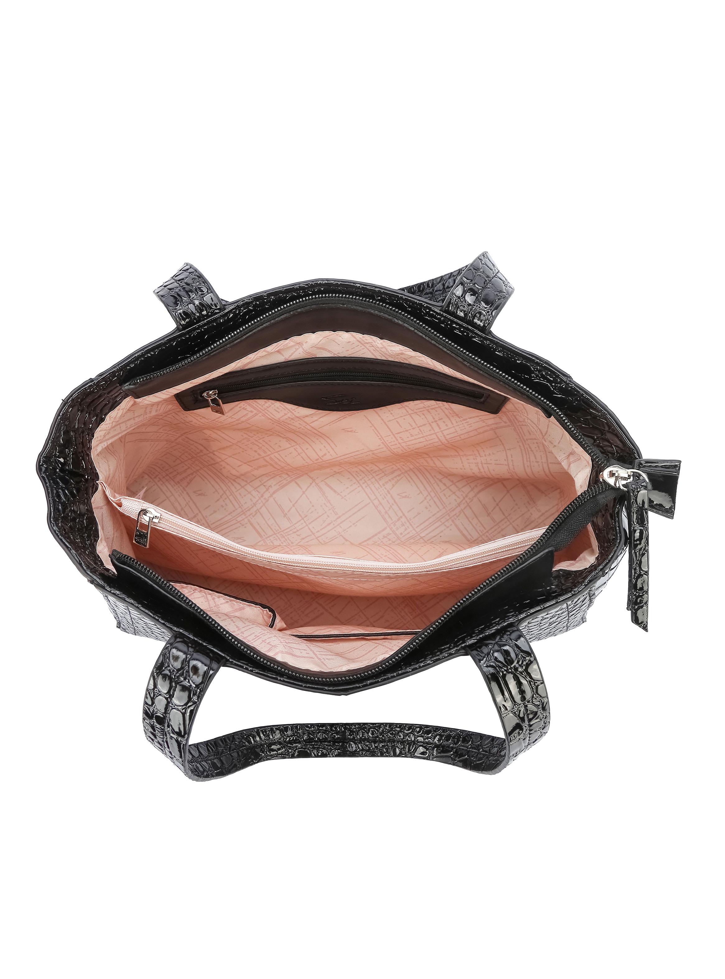 Cartera de Hombro Corte Recto Turín Negro-3