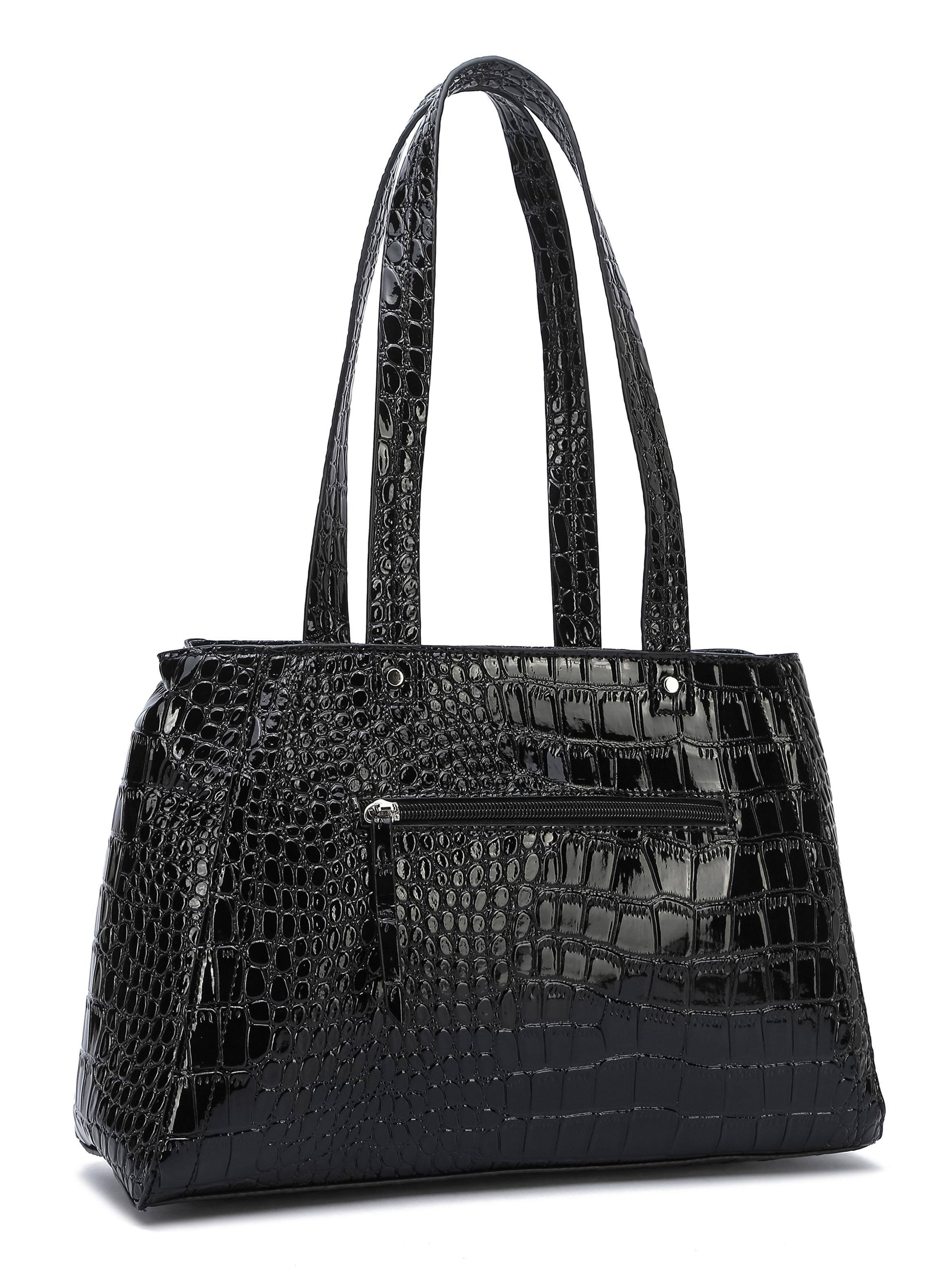 Cartera de Hombro Corte Recto Turín Negro-2