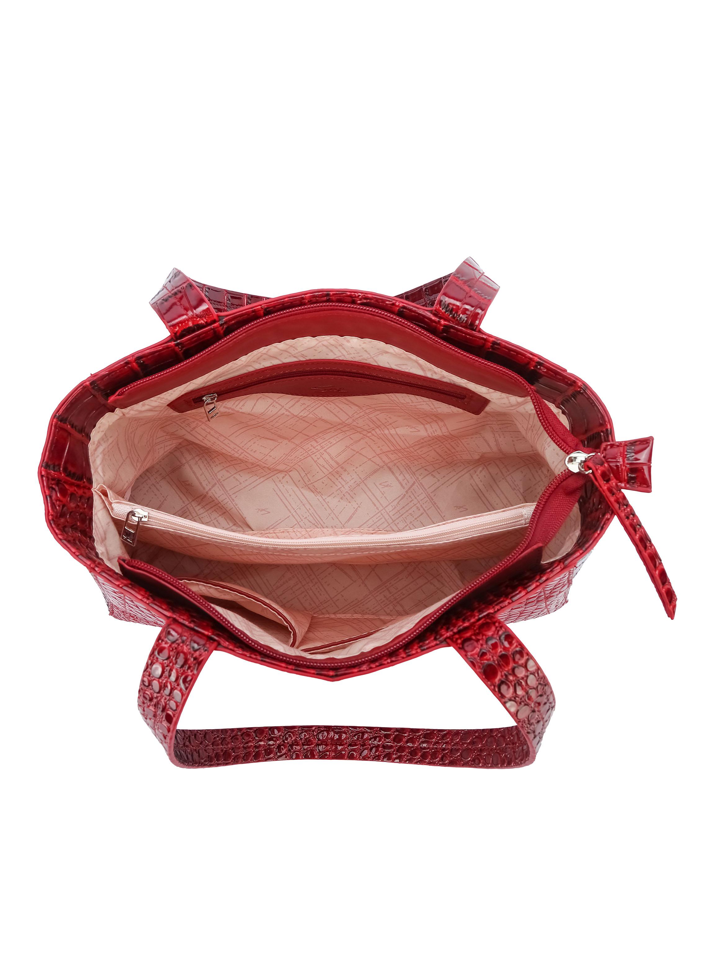 Cartera de Hombro Corte Recto Turín Rojo-3