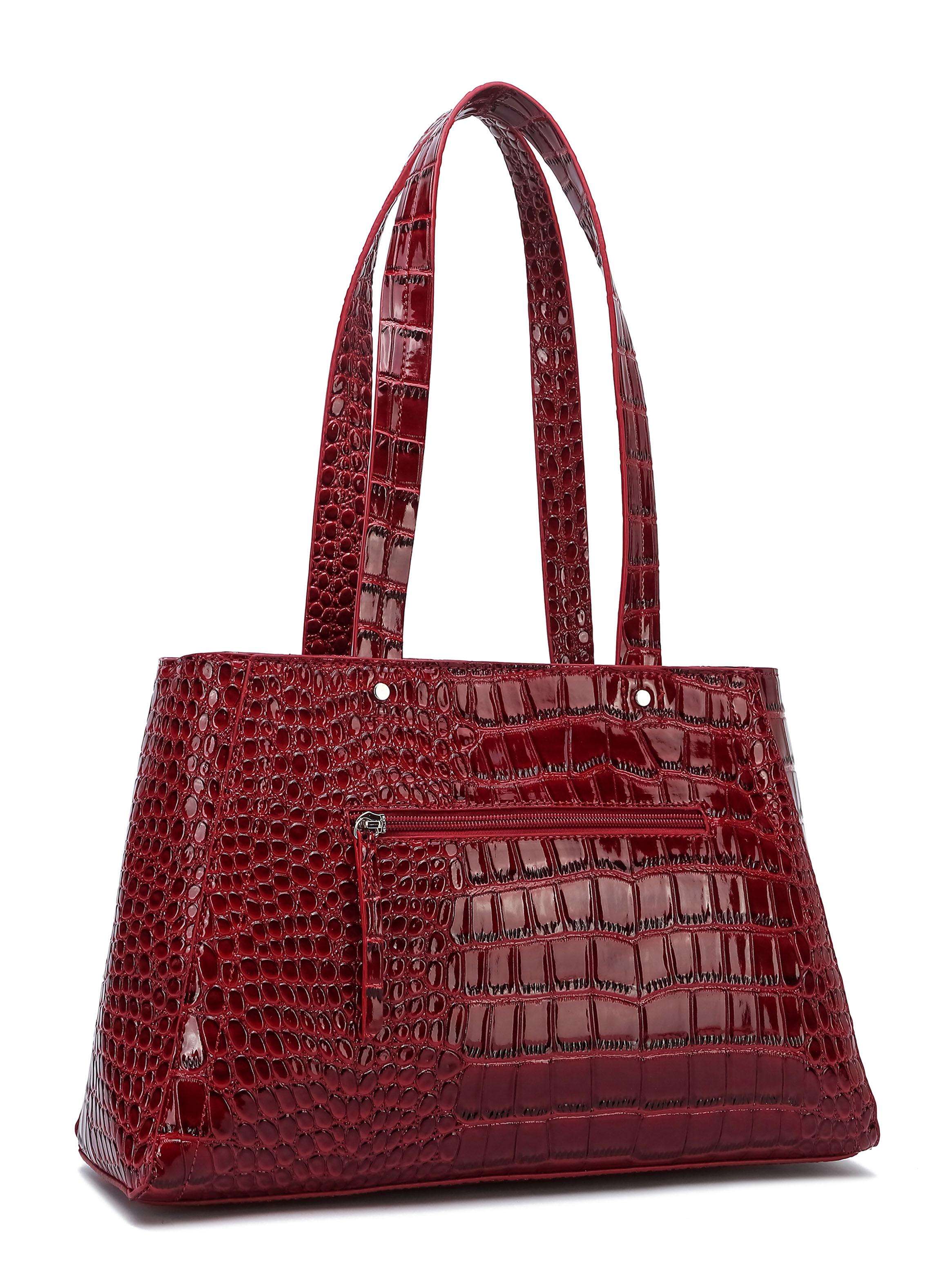 Cartera de Hombro Corte Recto Turín Rojo-2