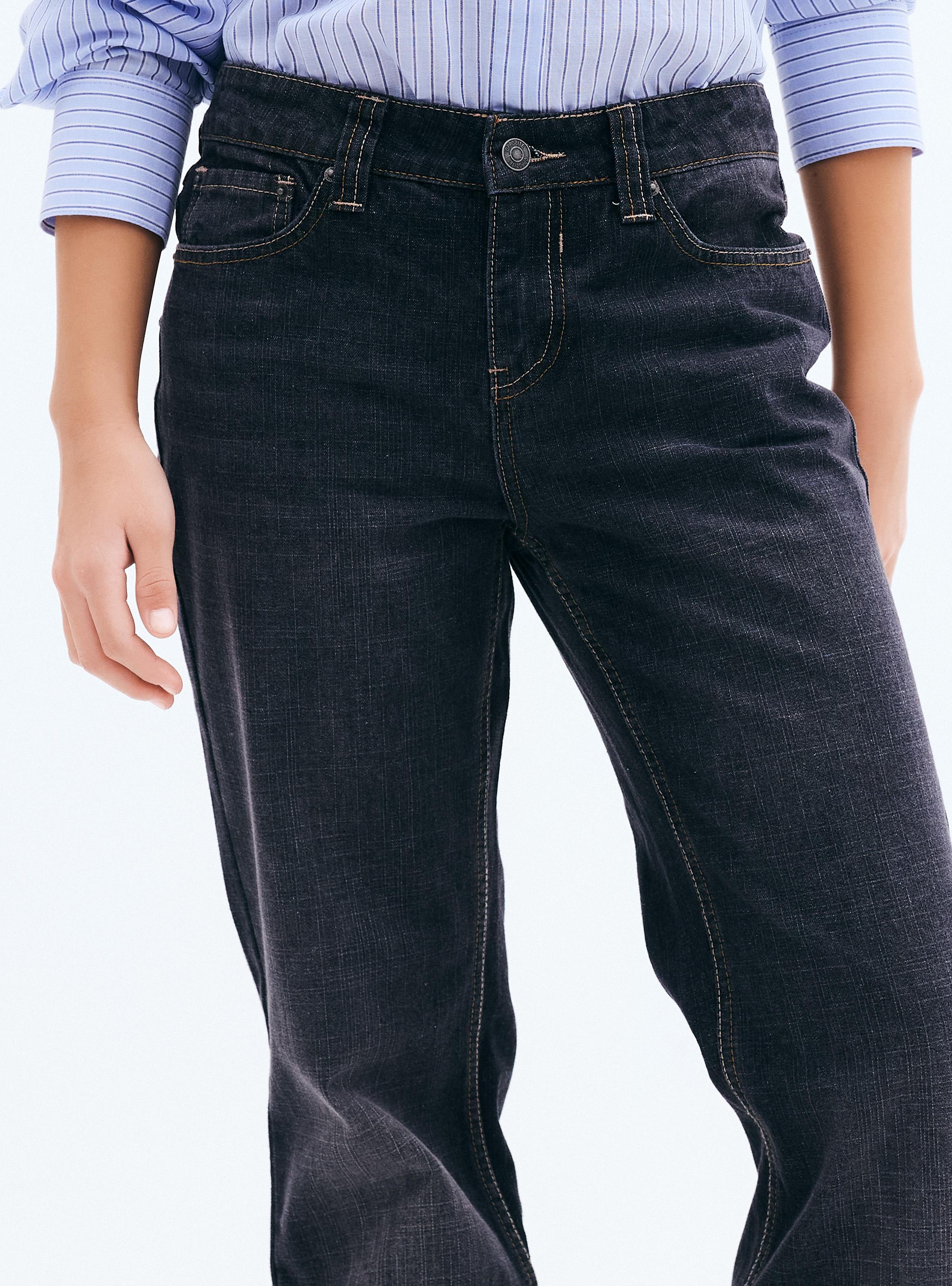 Jeans Flare Fit Tiro Medio con Costuras-2