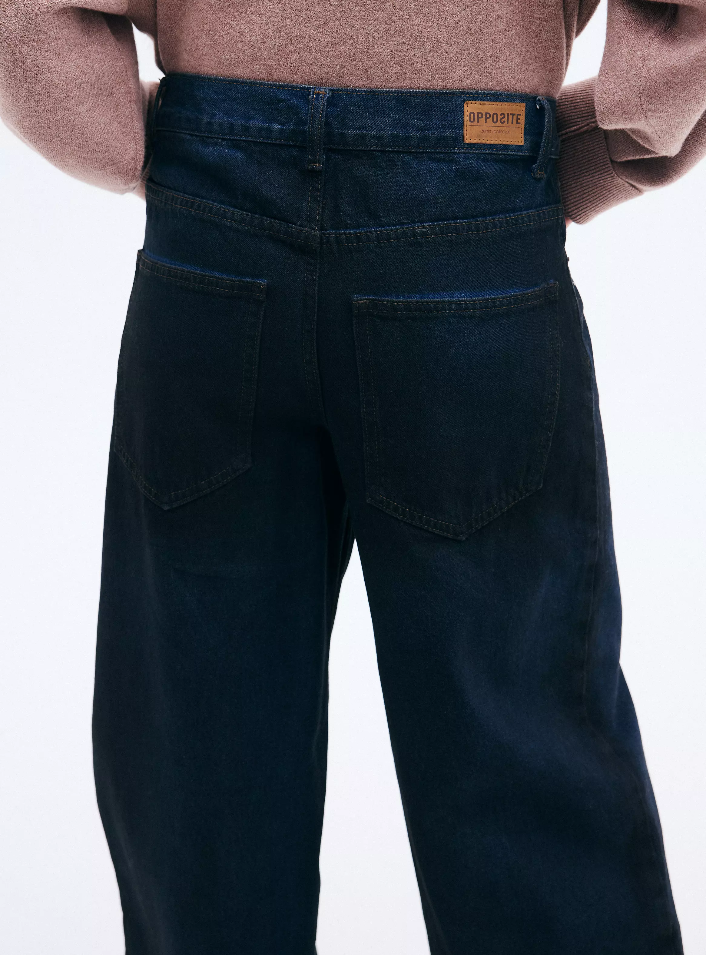 Jeans Súper Baggy Leg Tiro Alto Amplio Coated-3