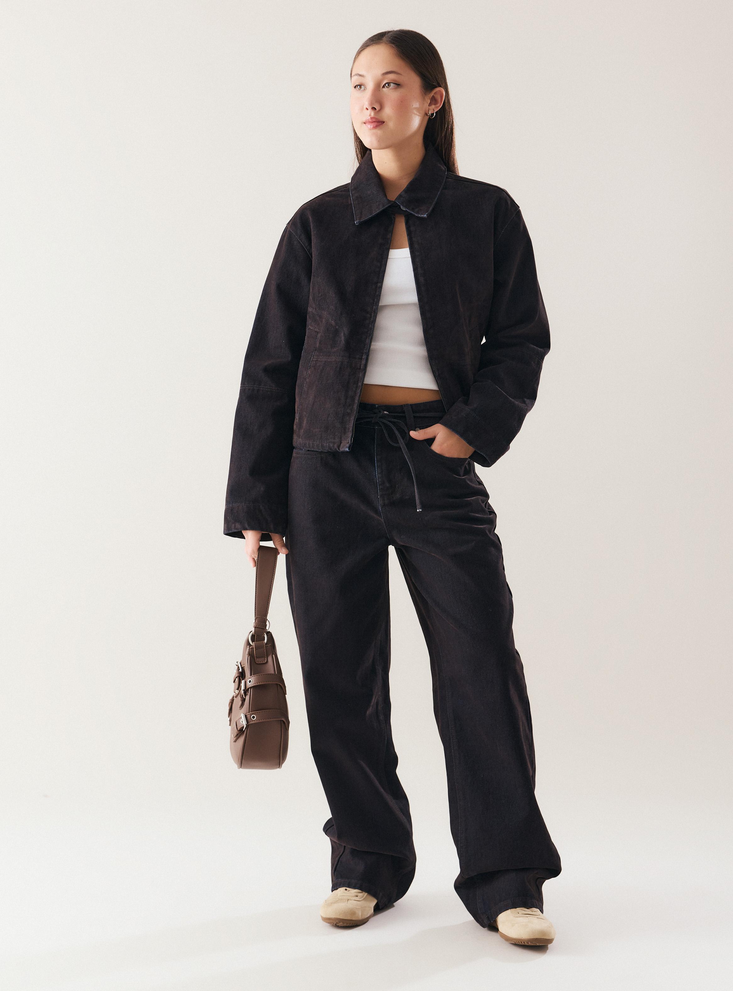 Jeans Straight Terciopelo Ajuste Cintura-4