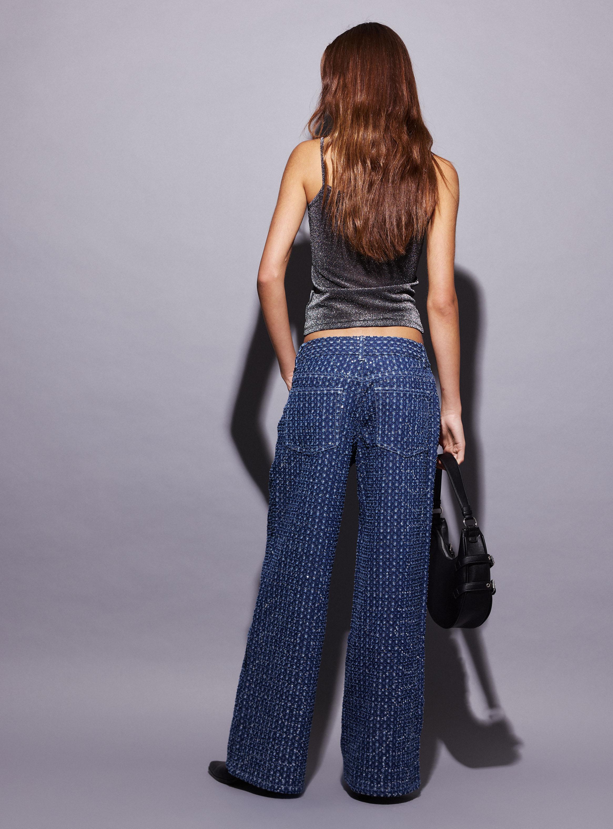 Jeans Wide Leg Tiro Alto Lentejuelas-5