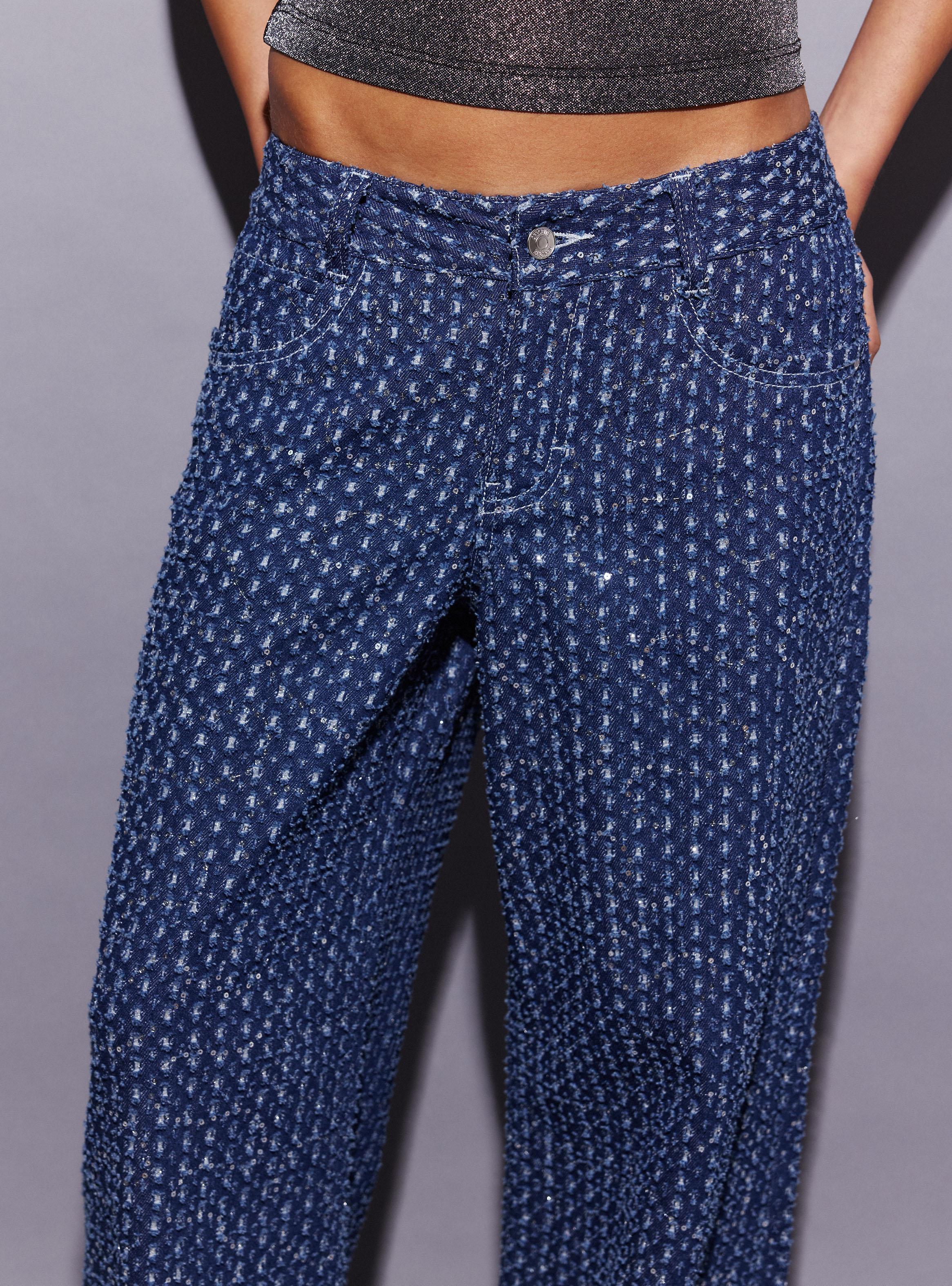 Jeans Wide Leg Tiro Alto Lentejuelas-2