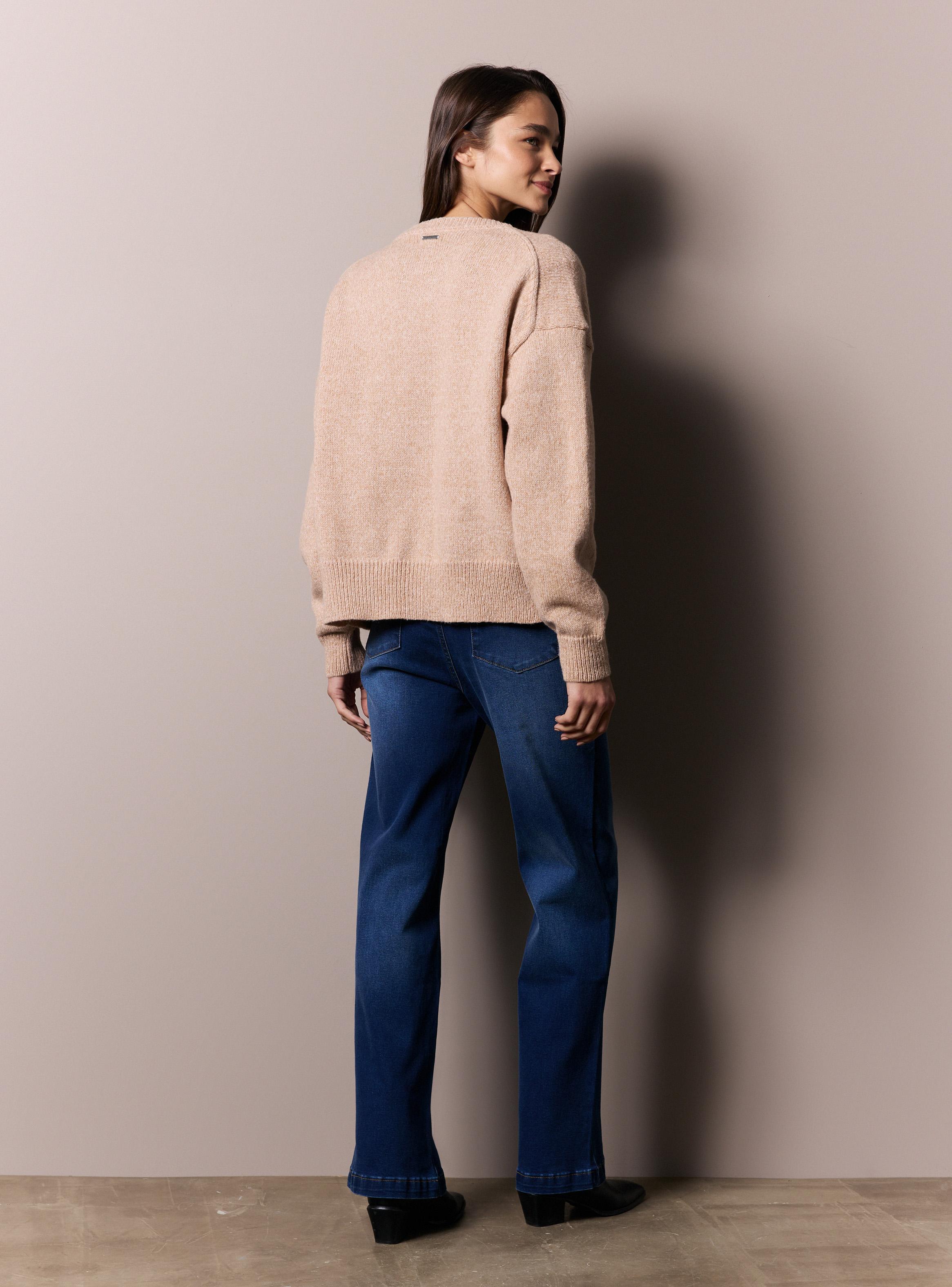 Cardigan Detalle en Contraste-5