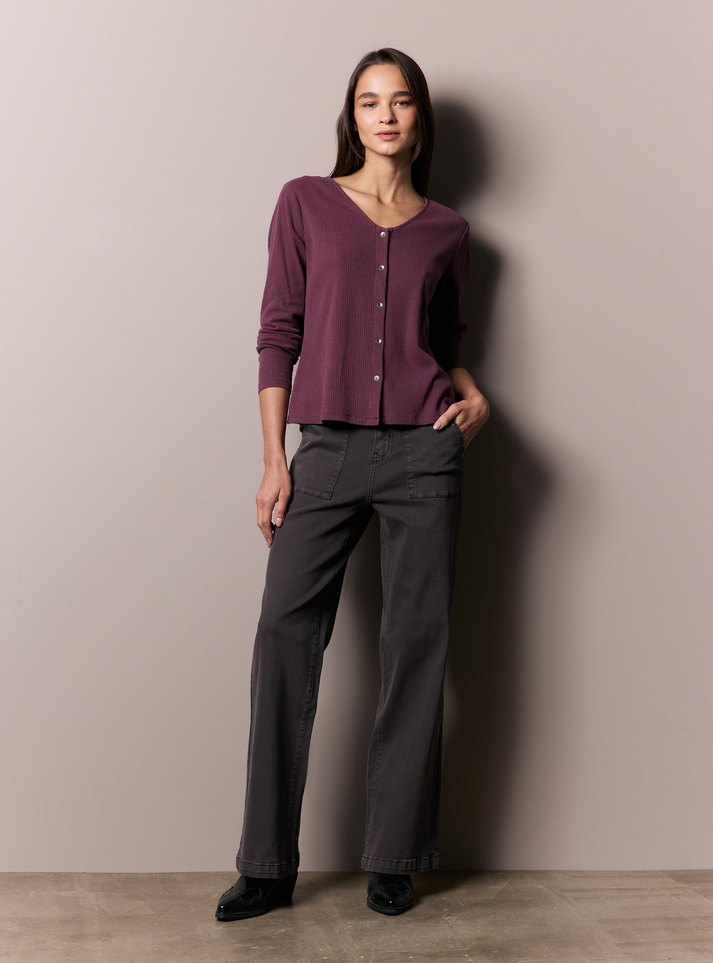 Jeans Wide Leg Bolsillo Carpintero On Tachas-4