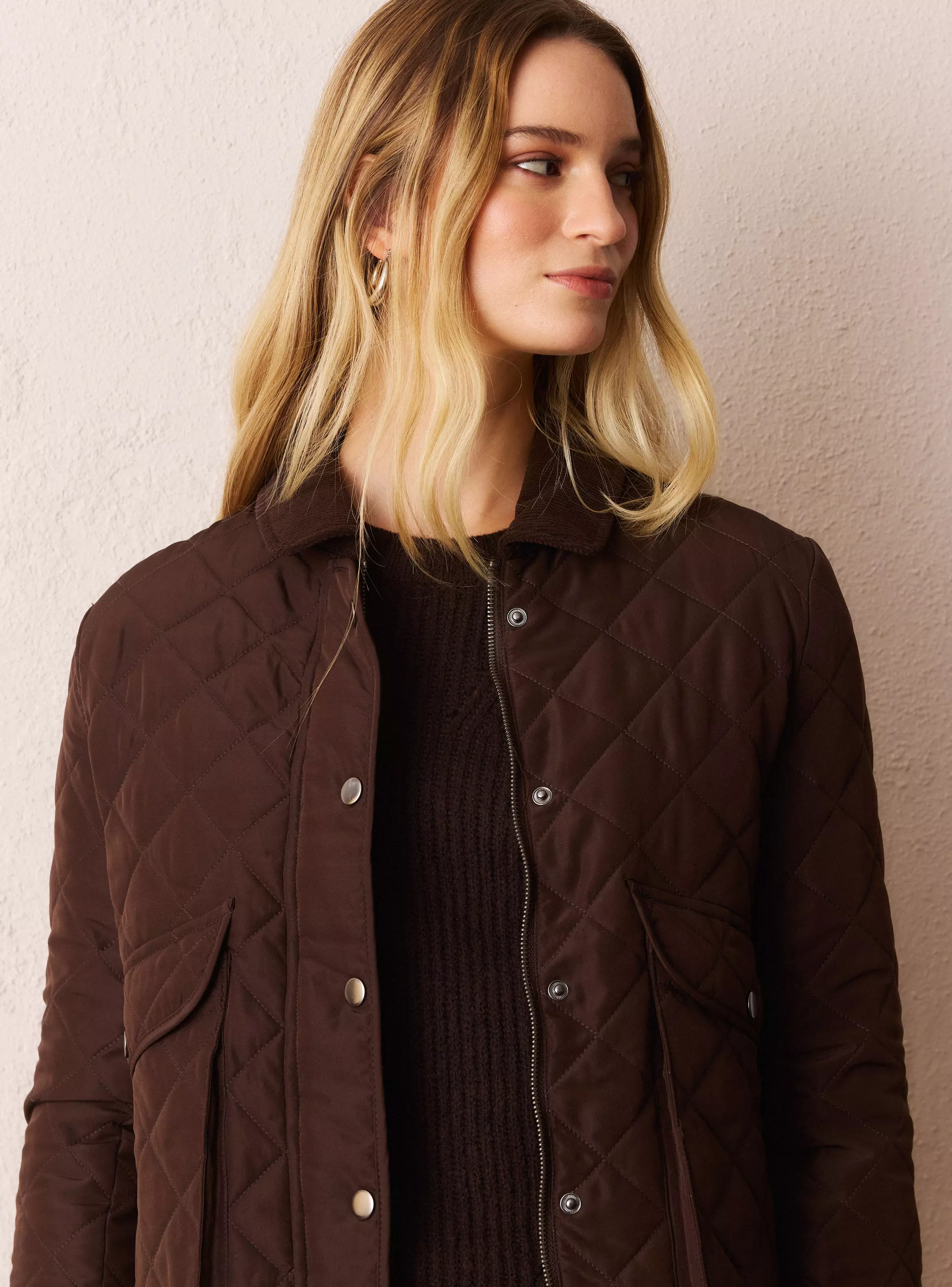 Parka Acolchada con Cuello de Cotelé-2