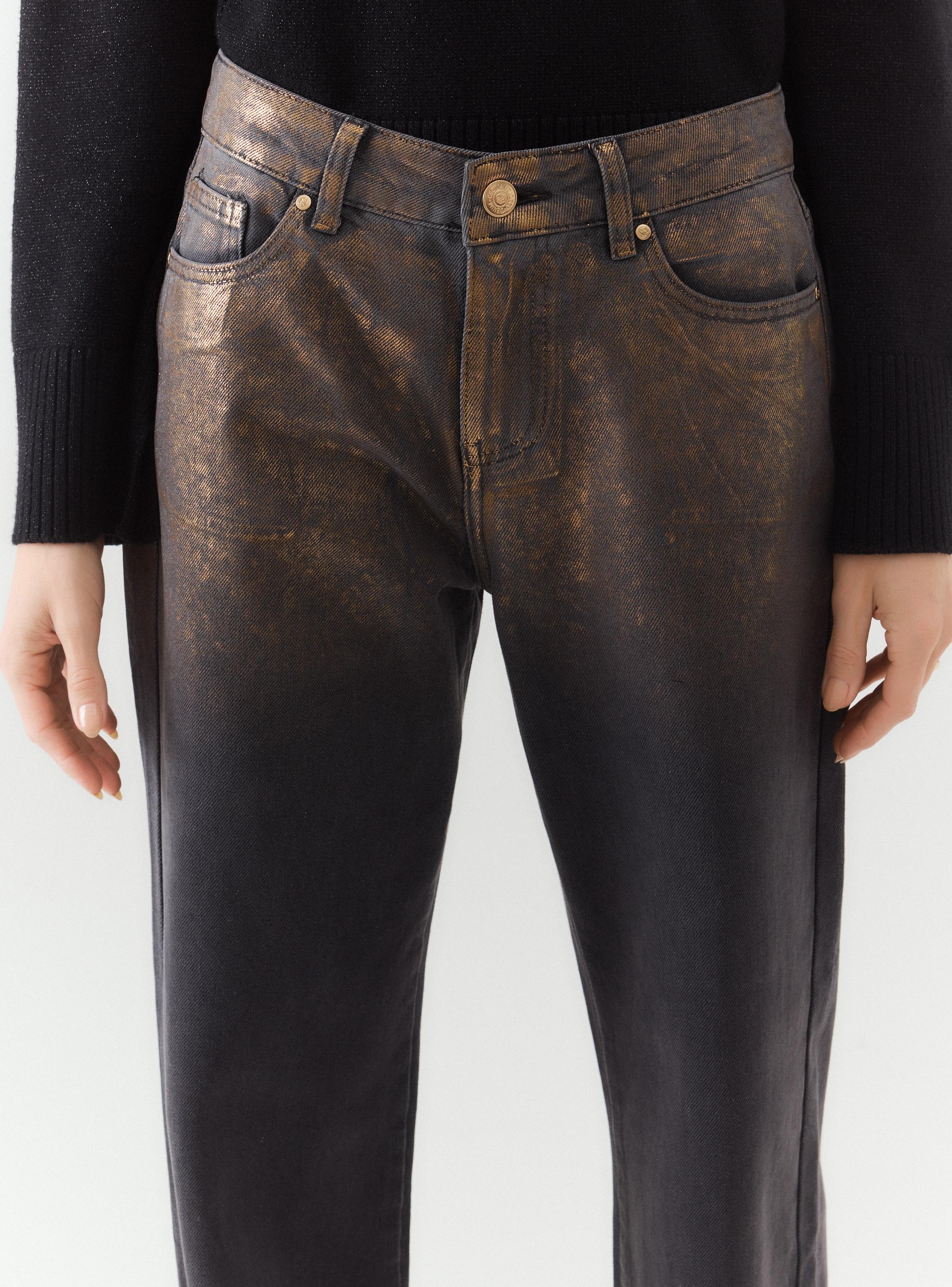 Jeans Vaquero con Efecto Metalizado-2