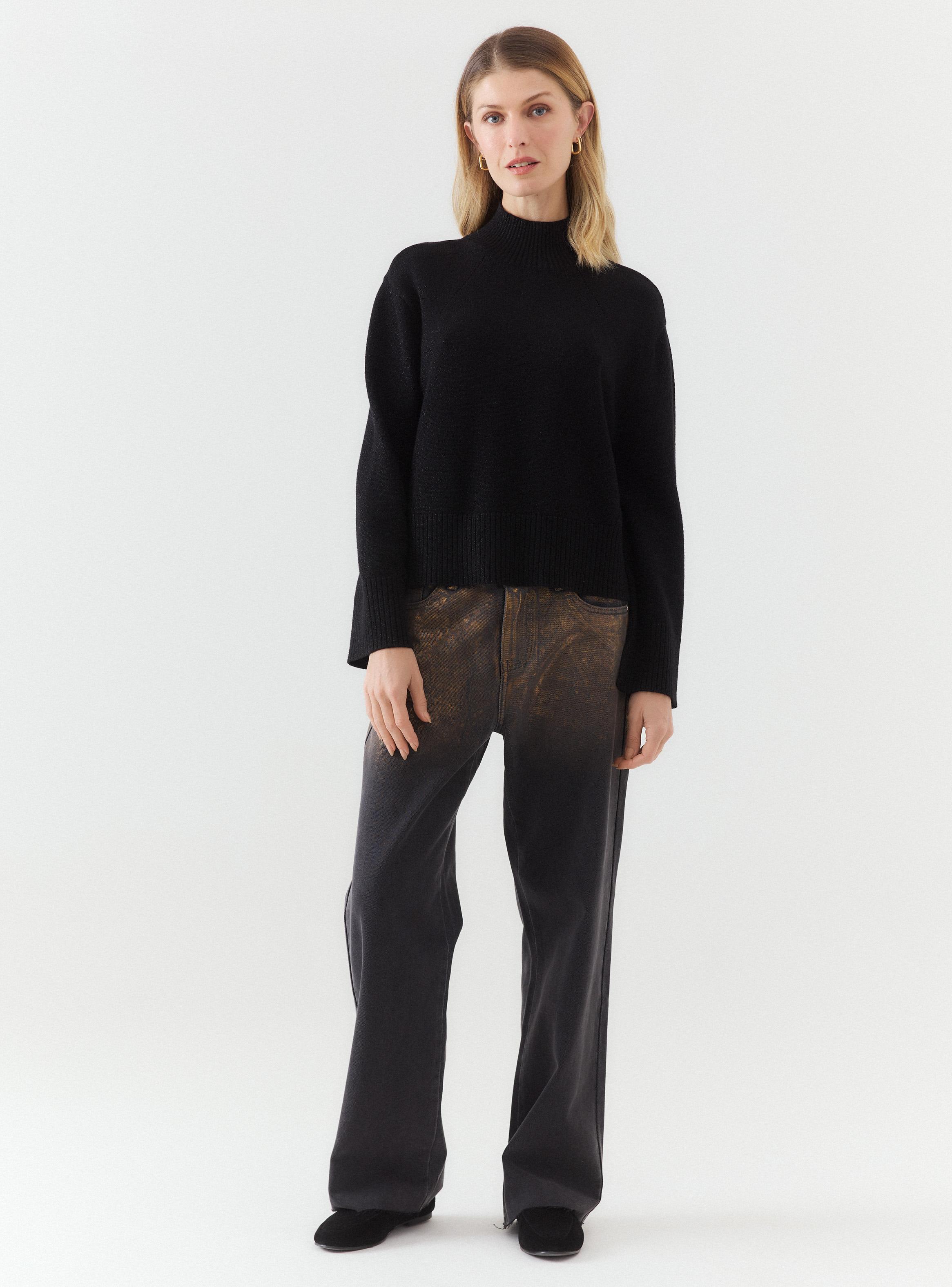 Sweater Cuello Alto Metalizado-4