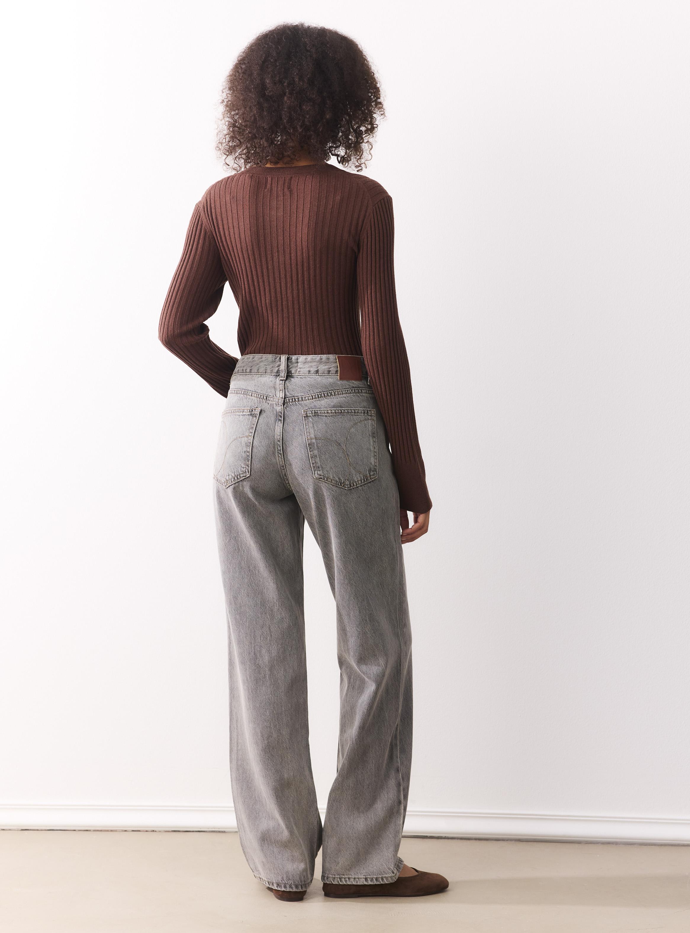 Jeans Tiro Medio Straight-5