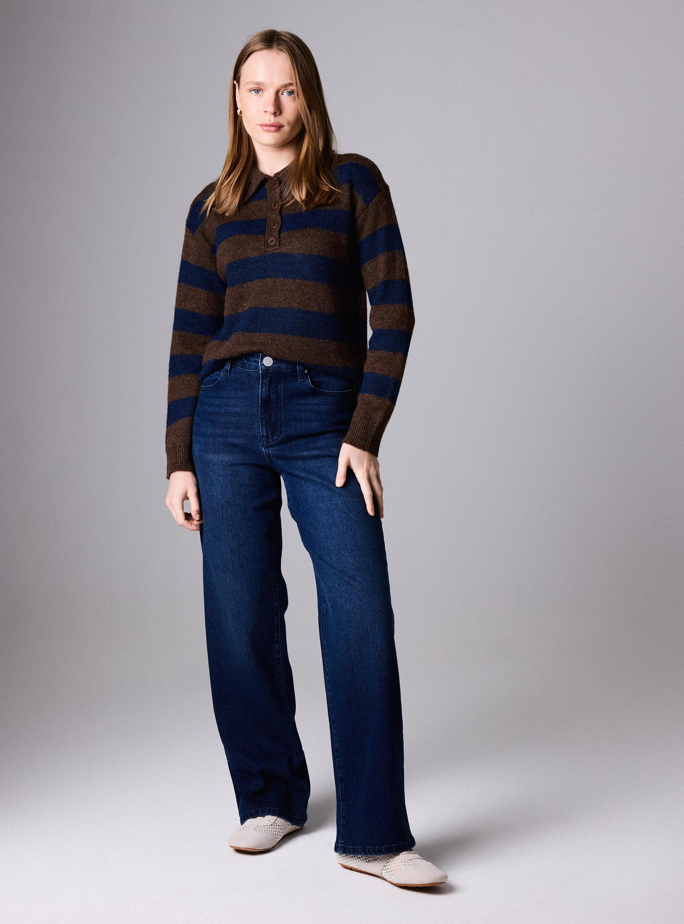 Jeans Wide Leg Tiro Alto-4