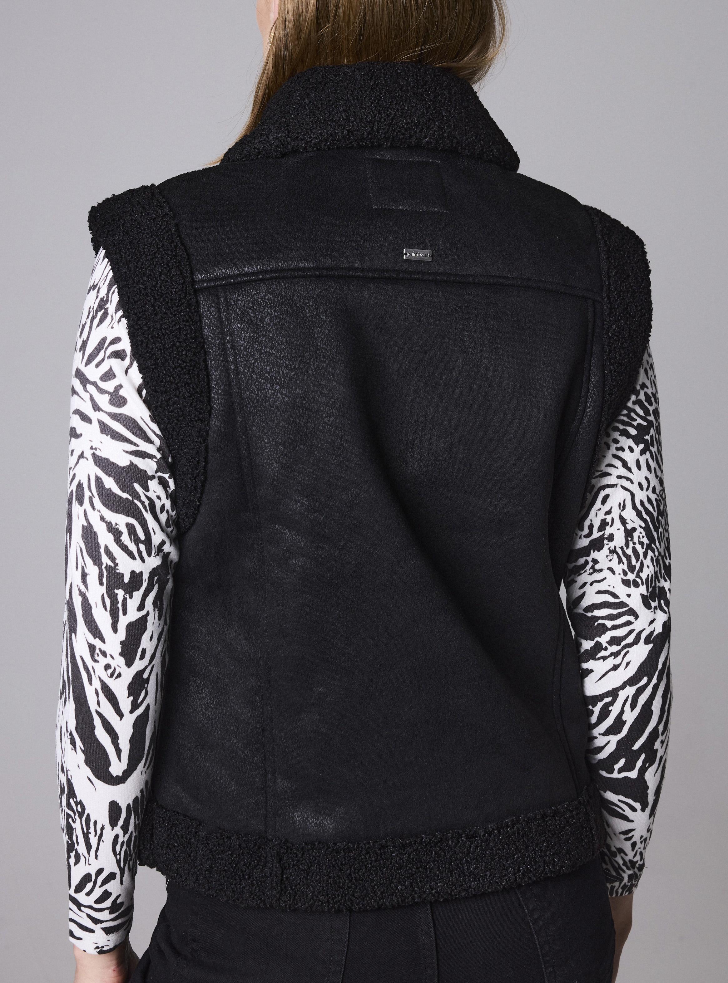Chaqueta Biker con Solapas Anchas Cierre Frontal Asimétrico-3