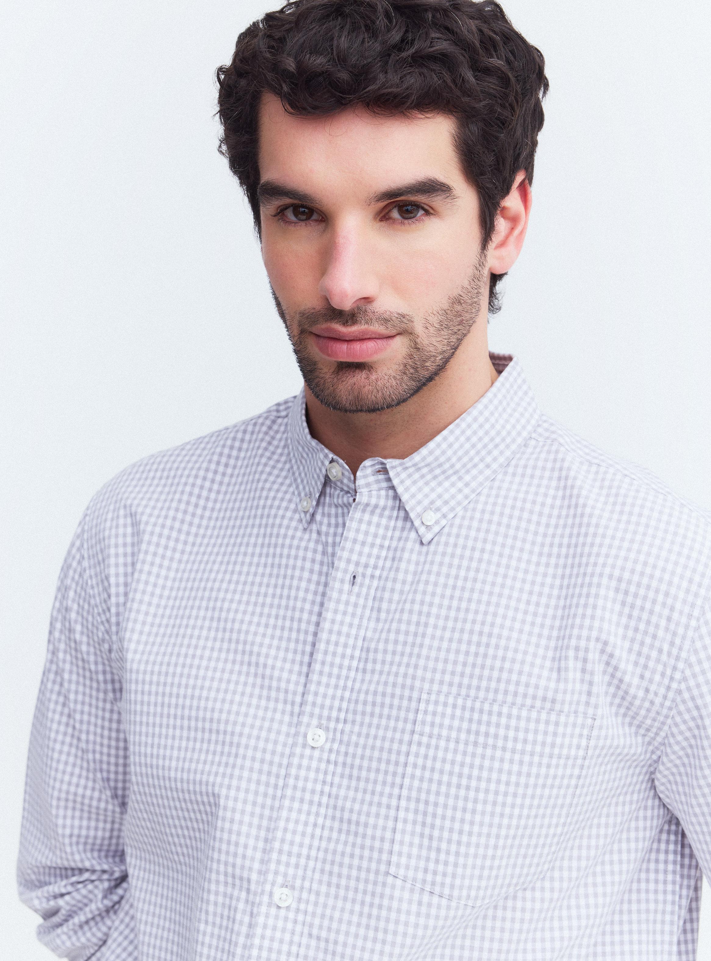 Camisa Poplin con Puntos Casual-2