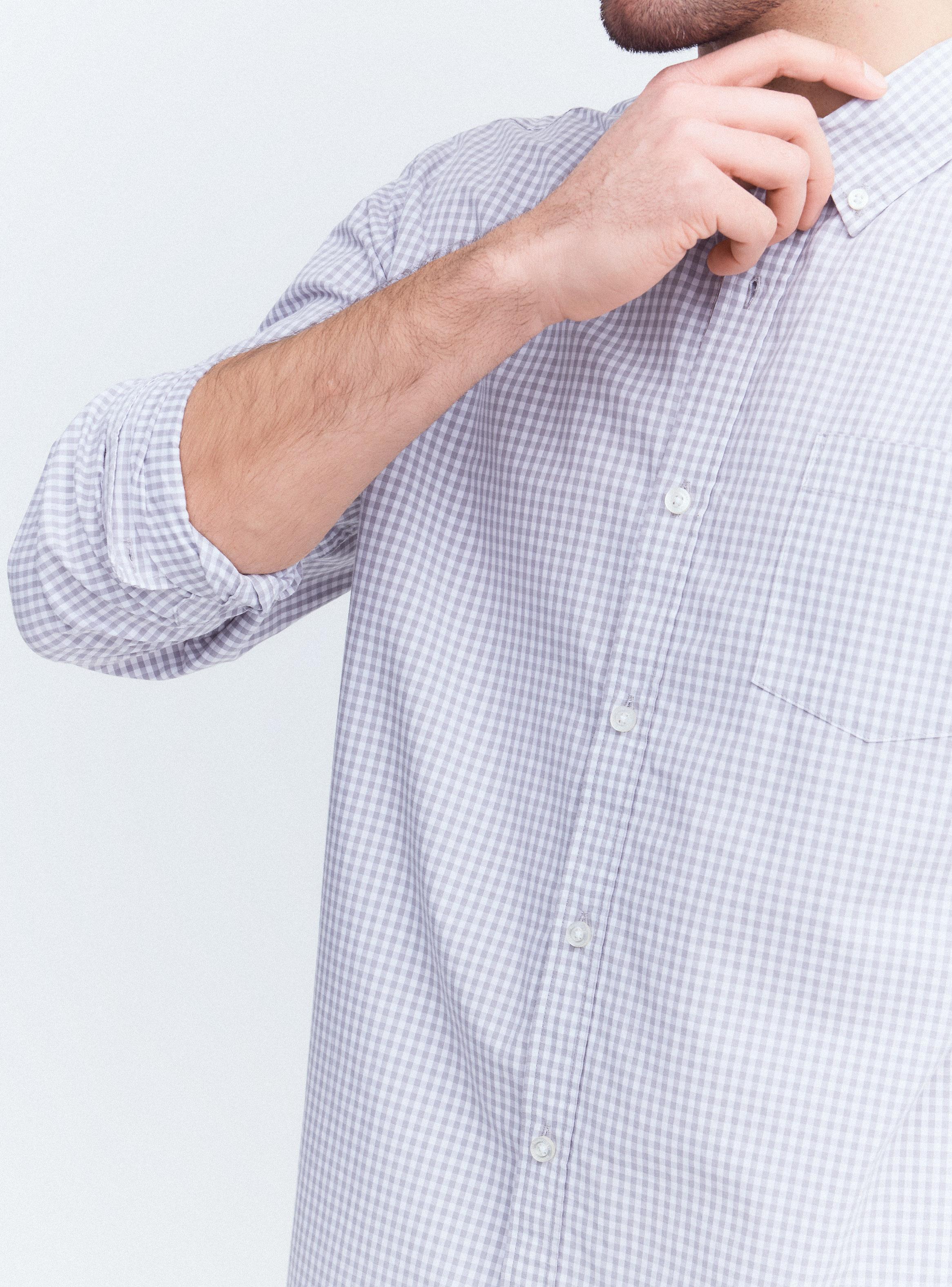 Camisa Poplin con Puntos Casual-3