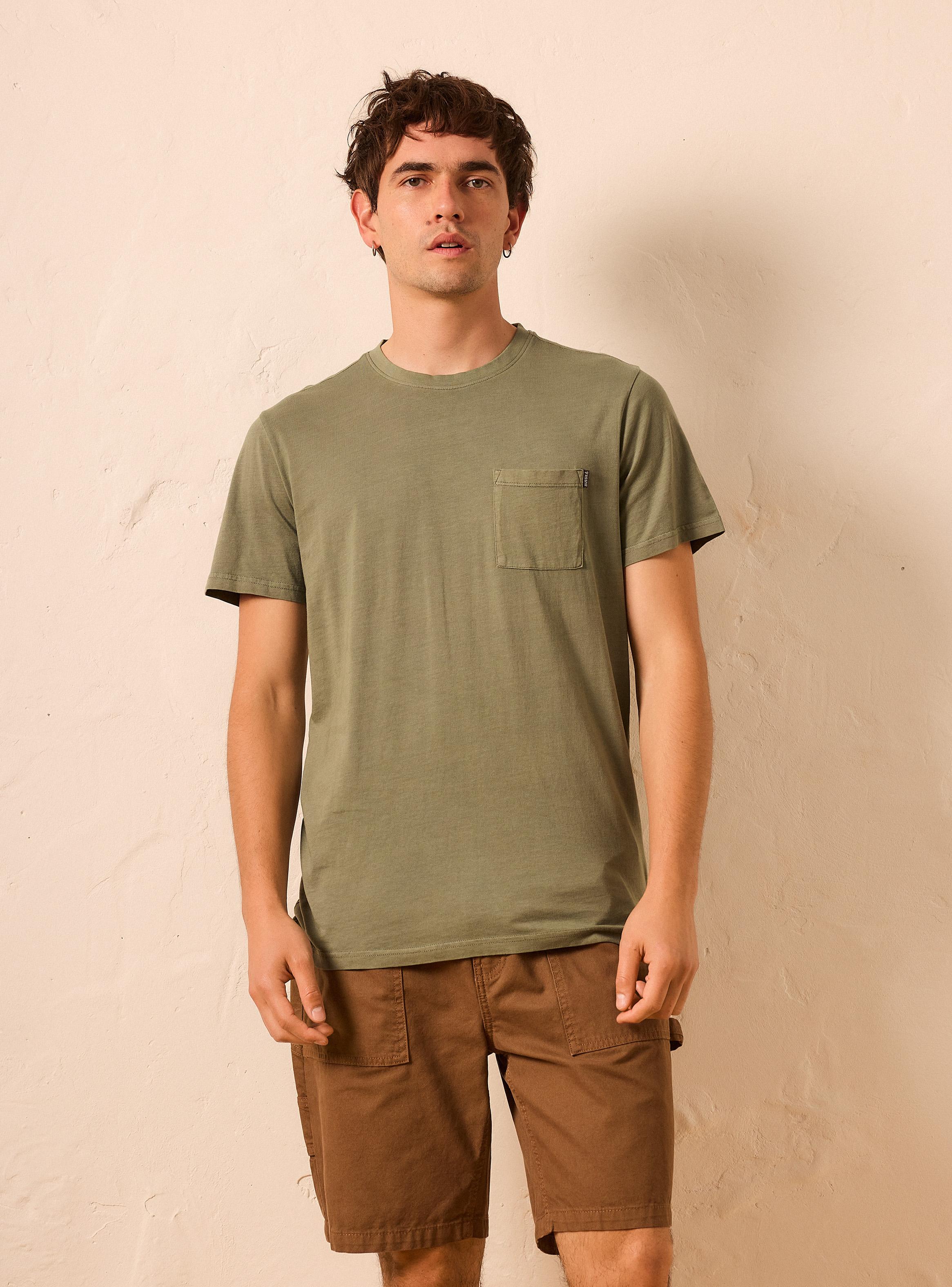 Polera Manga Corta Bolsillo Frontal-0