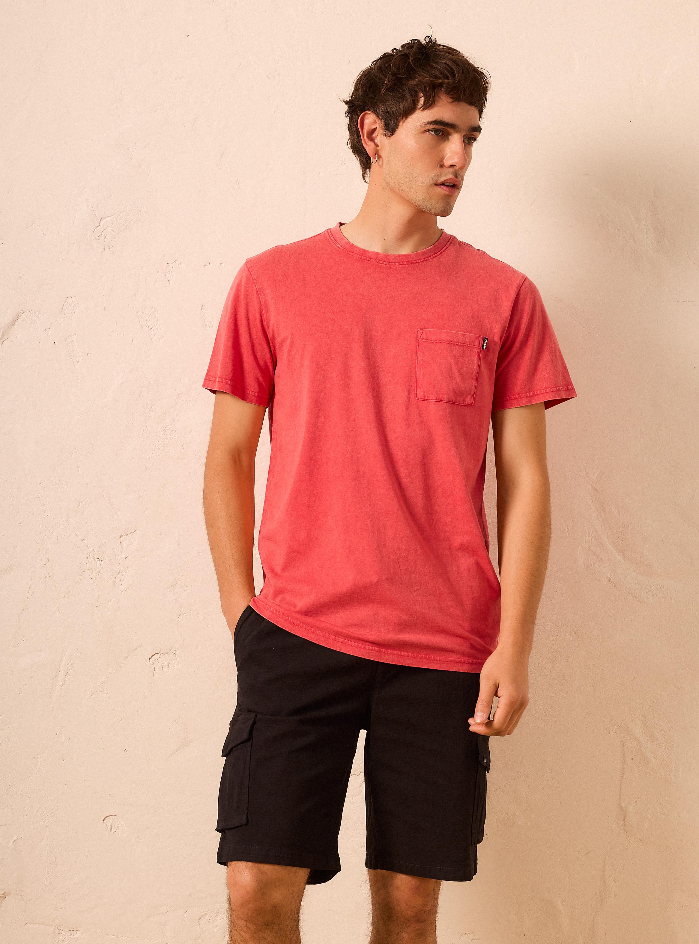 Polera Manga Corta Bolsillo Frontal-0