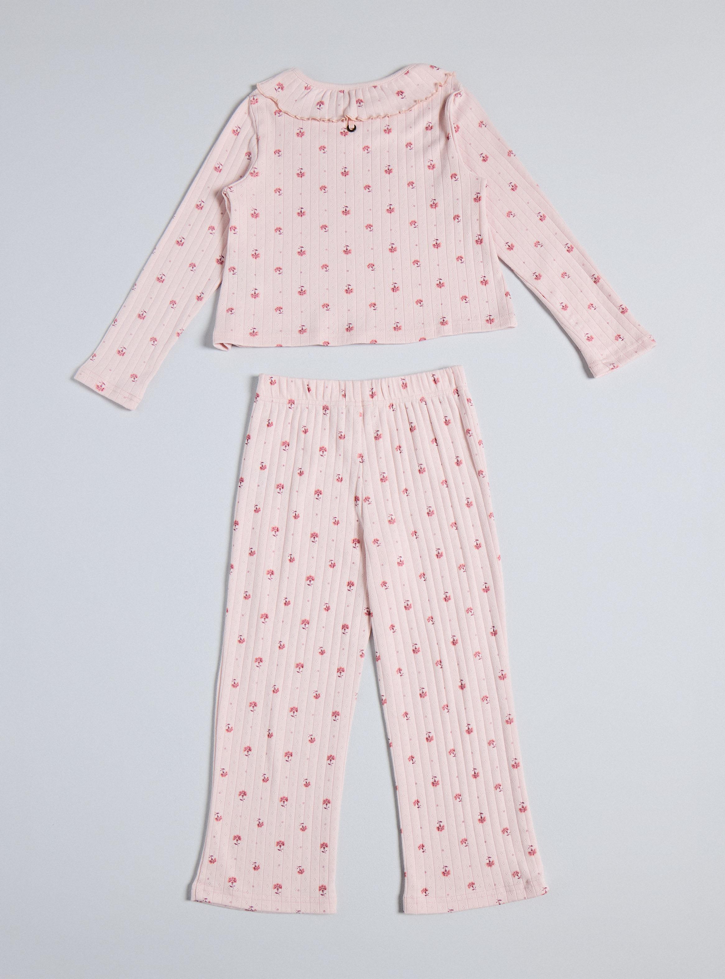 Pijama Desagujado Full Mini Estampado Niña-2