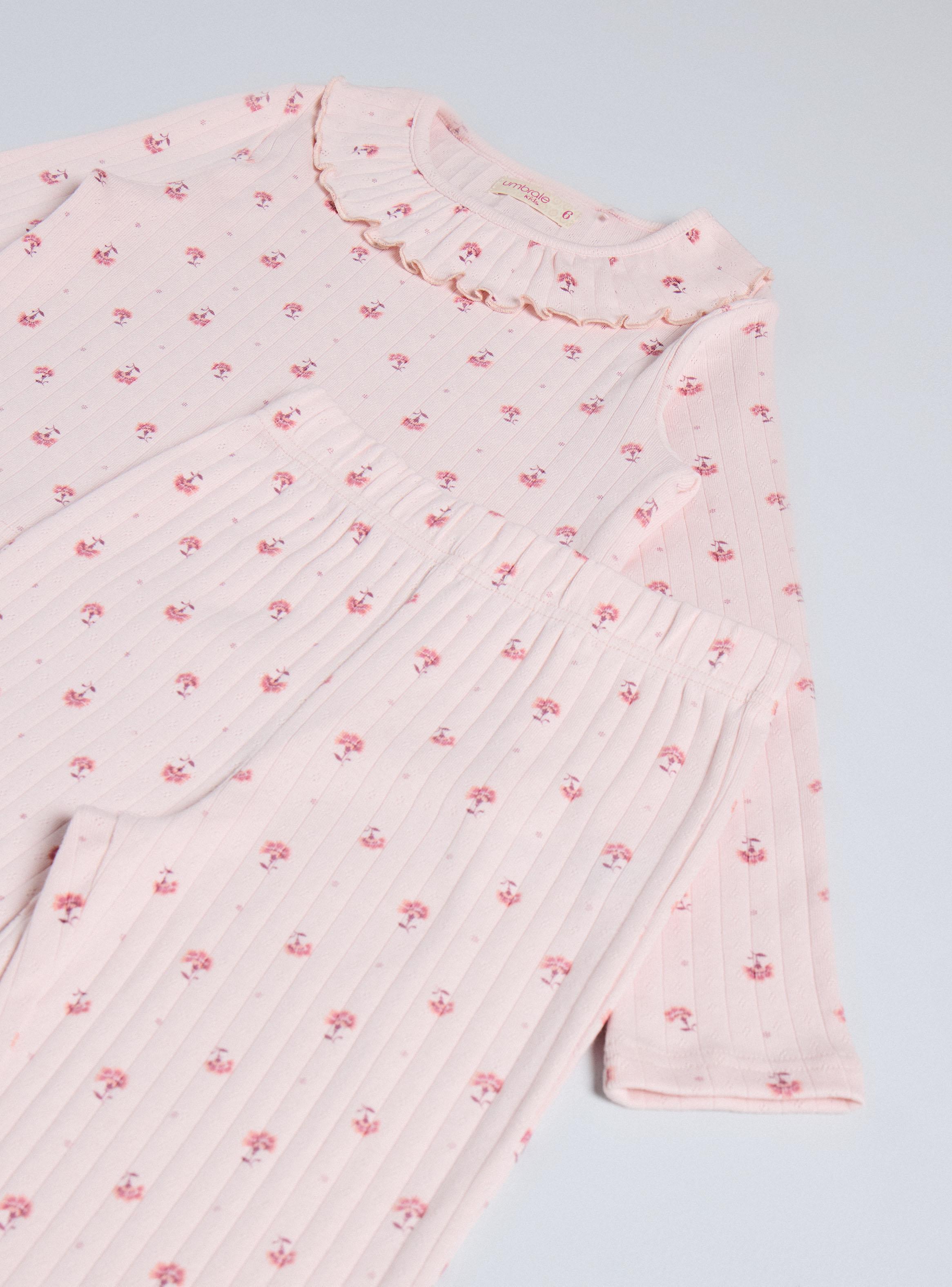Pijama Desagujado Full Mini Estampado Niña-3