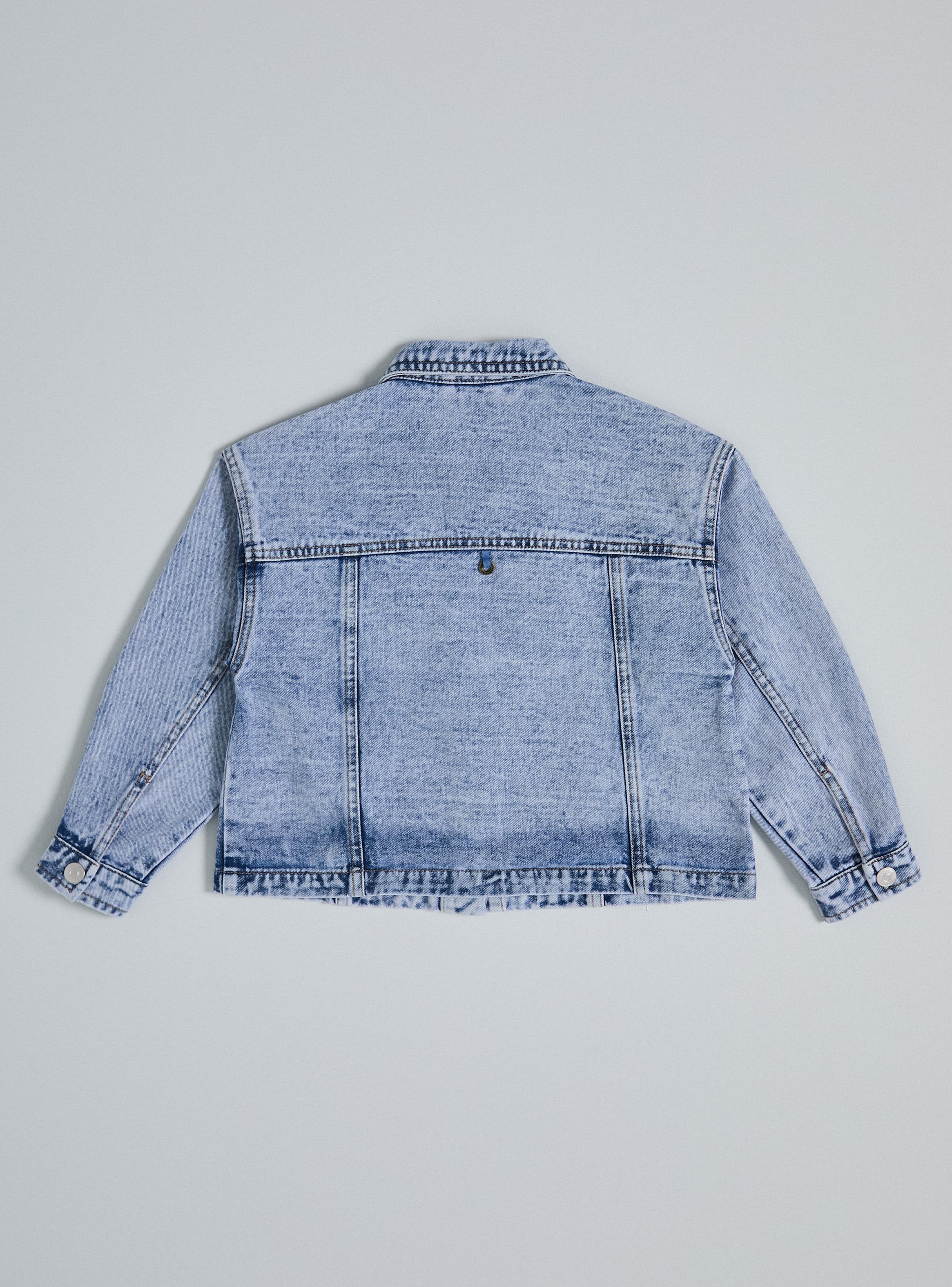 Chaqueta con Aplicación de Flecos Denim Niña-2