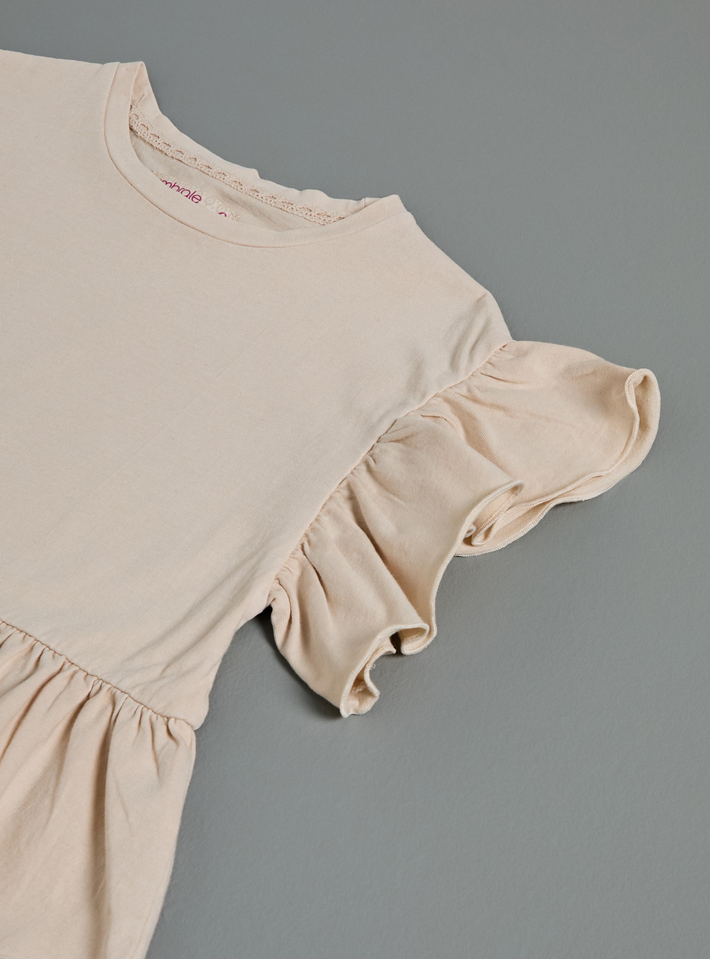 Polera Vuelos con Corte Cintura y Teñido en Prenda-3