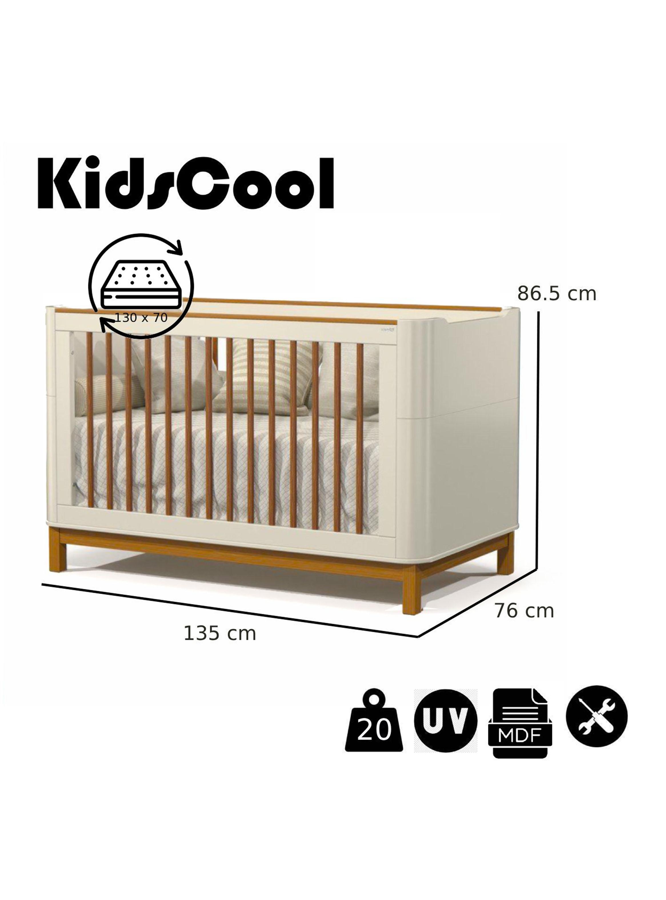 Cuna de Madera Flow 3 Funciones Beige Eco Wood-1