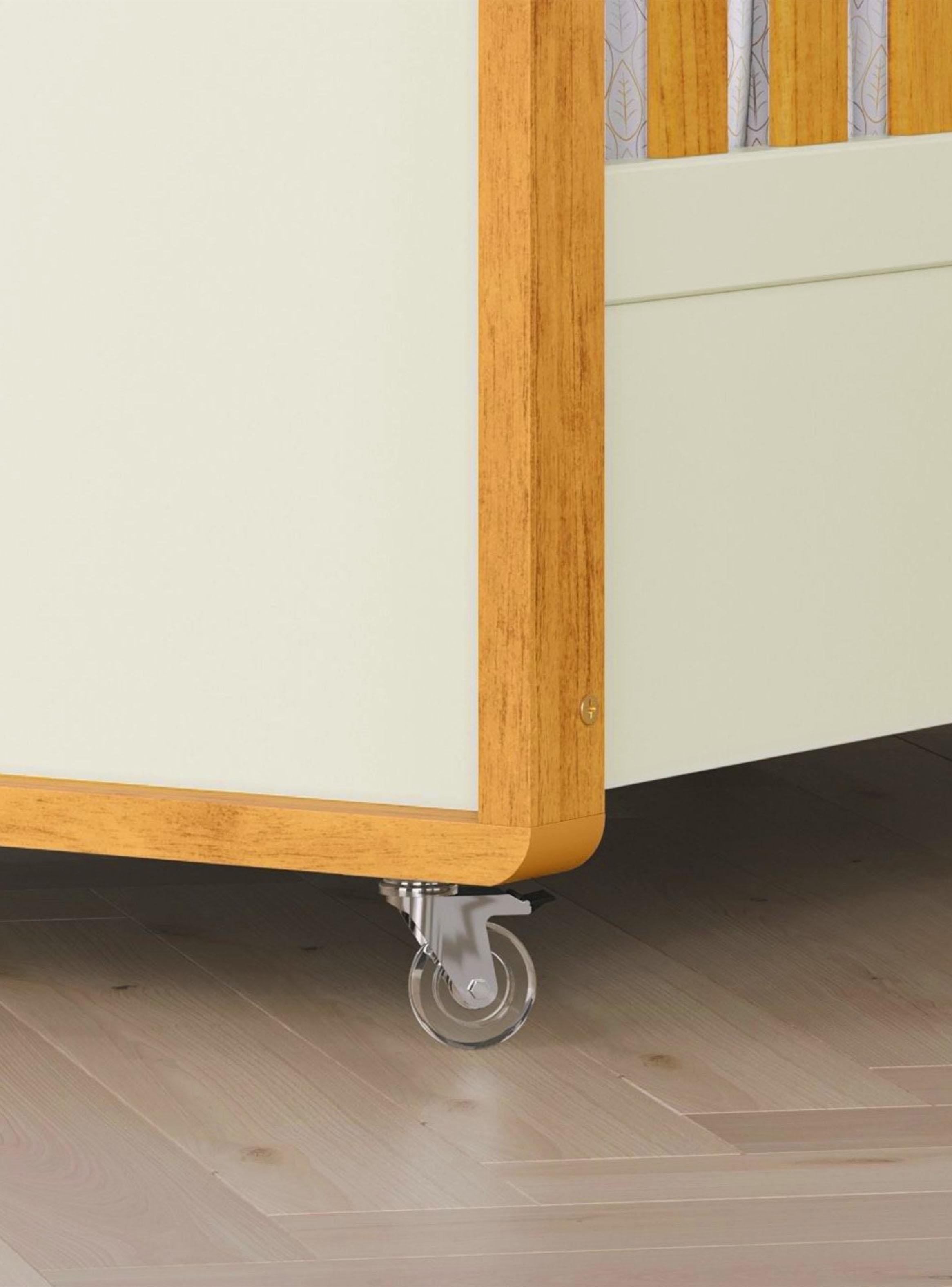 Cuna de Madera Tutto 2 Funciones Beige Caramelo-4