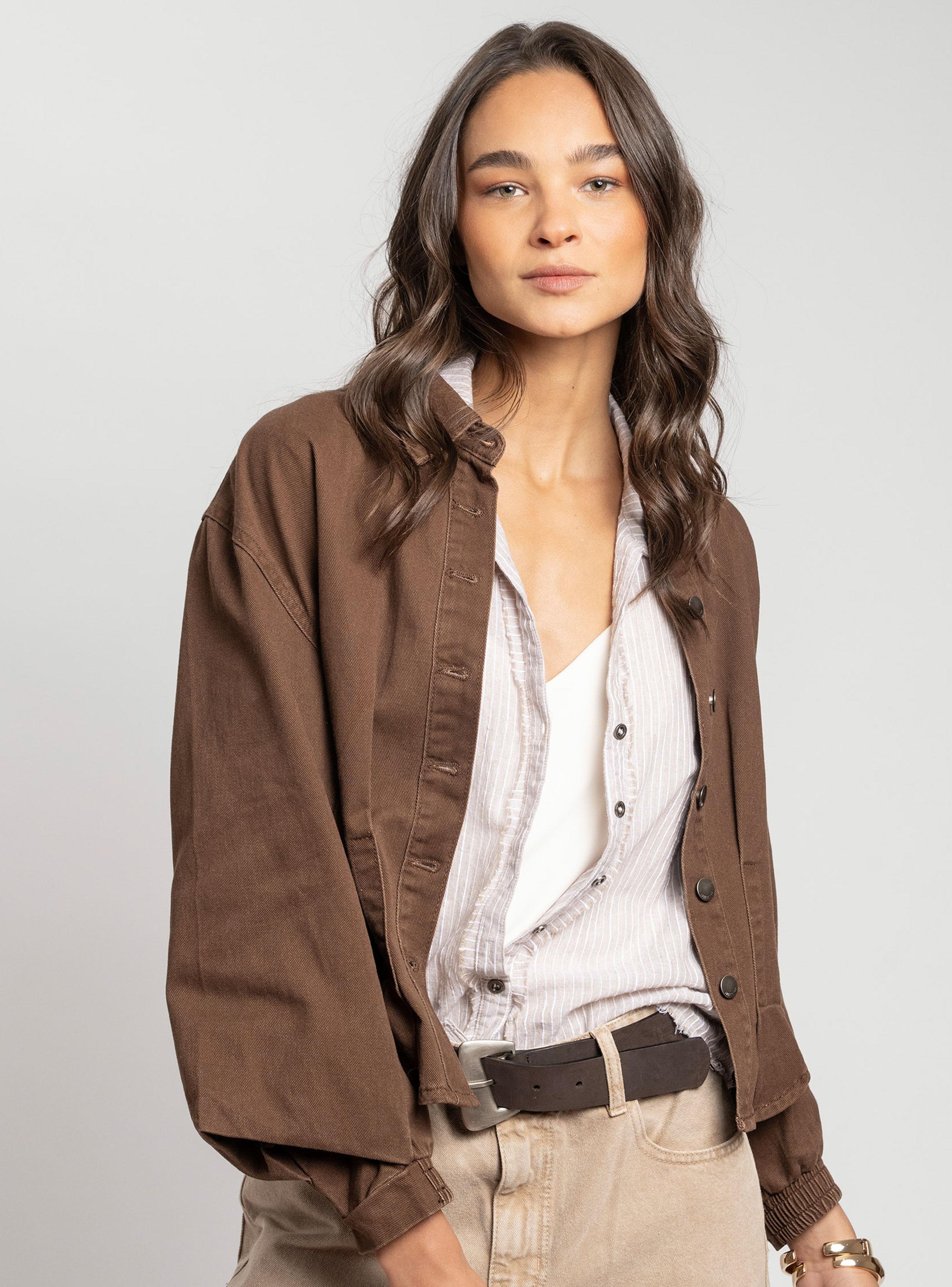 Chaqueta Agoblada Café-3