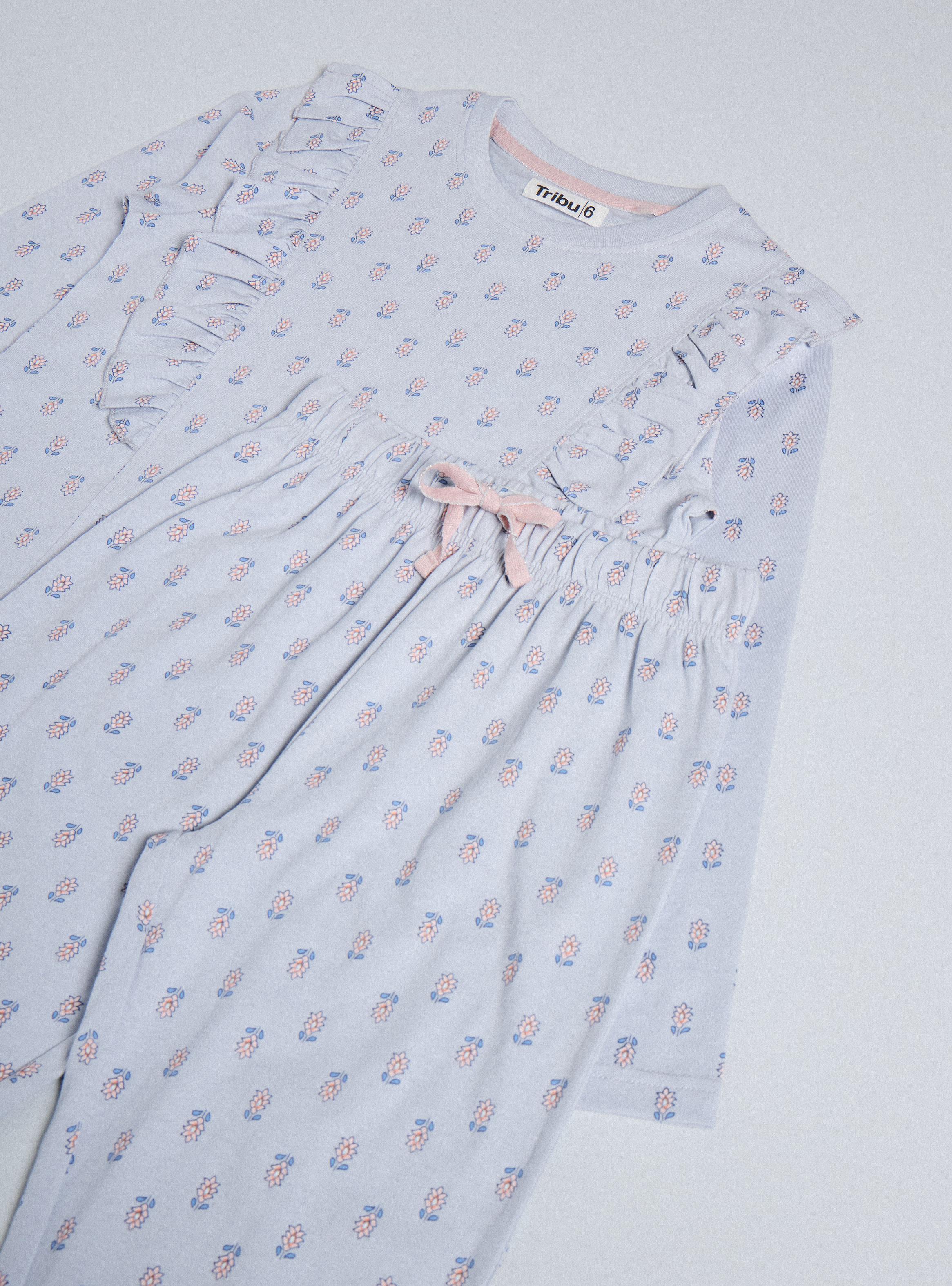 Pijama con Vuelos Full Estampado Niña-3