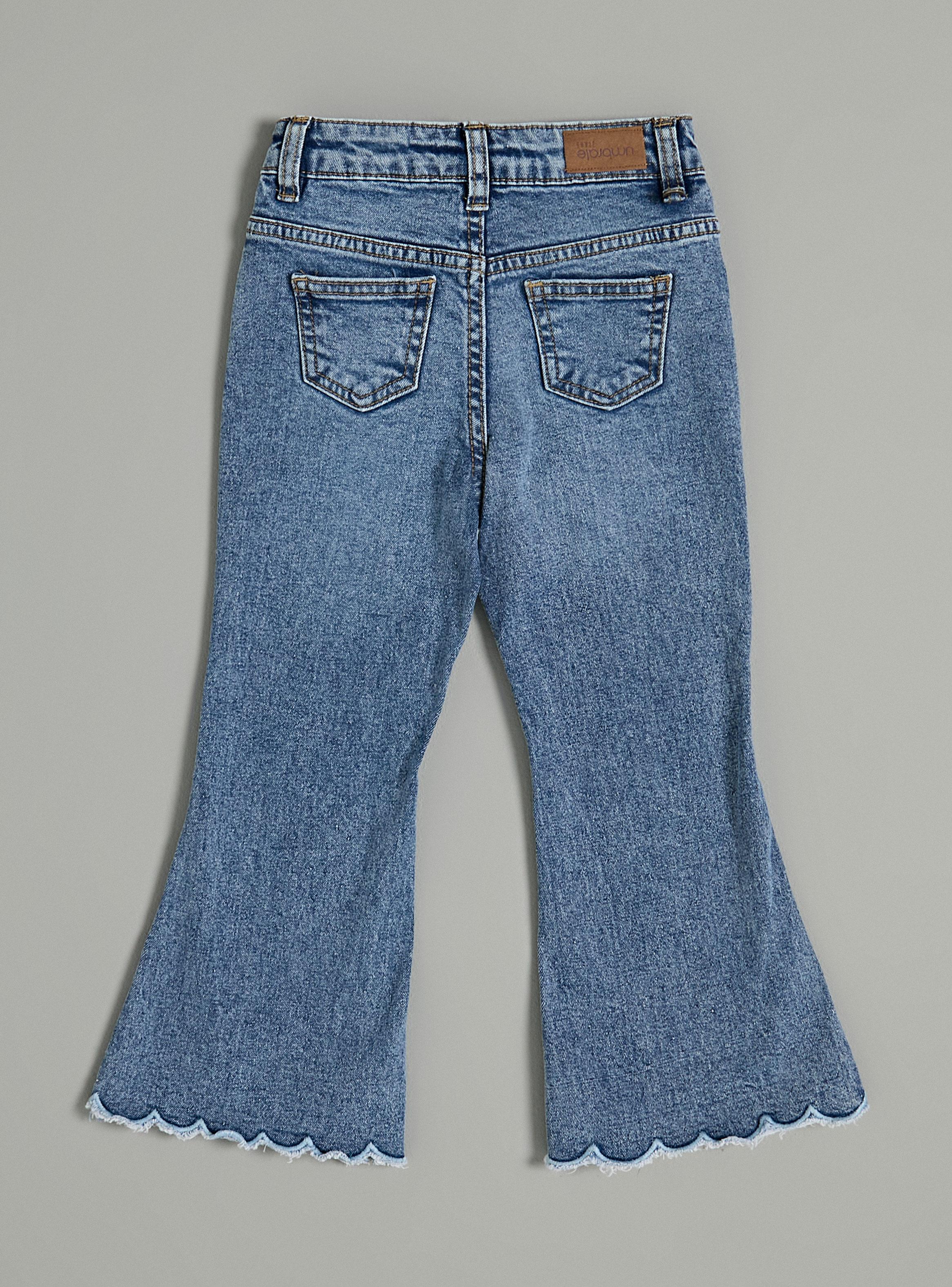 Jeans con Diseño Broderie en las Piernas-2