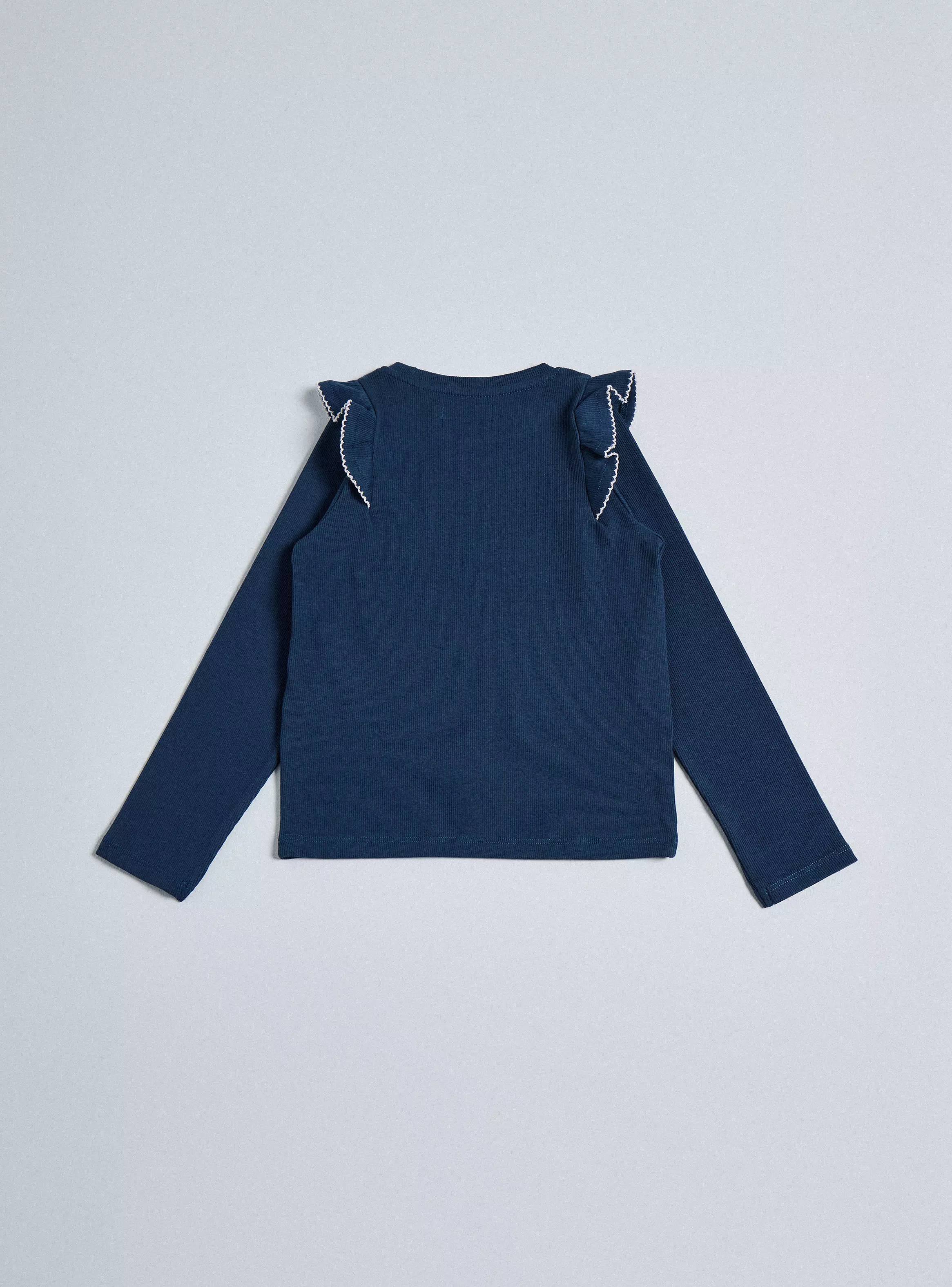 Polera Rib Vuelos en Hombro Niña-2