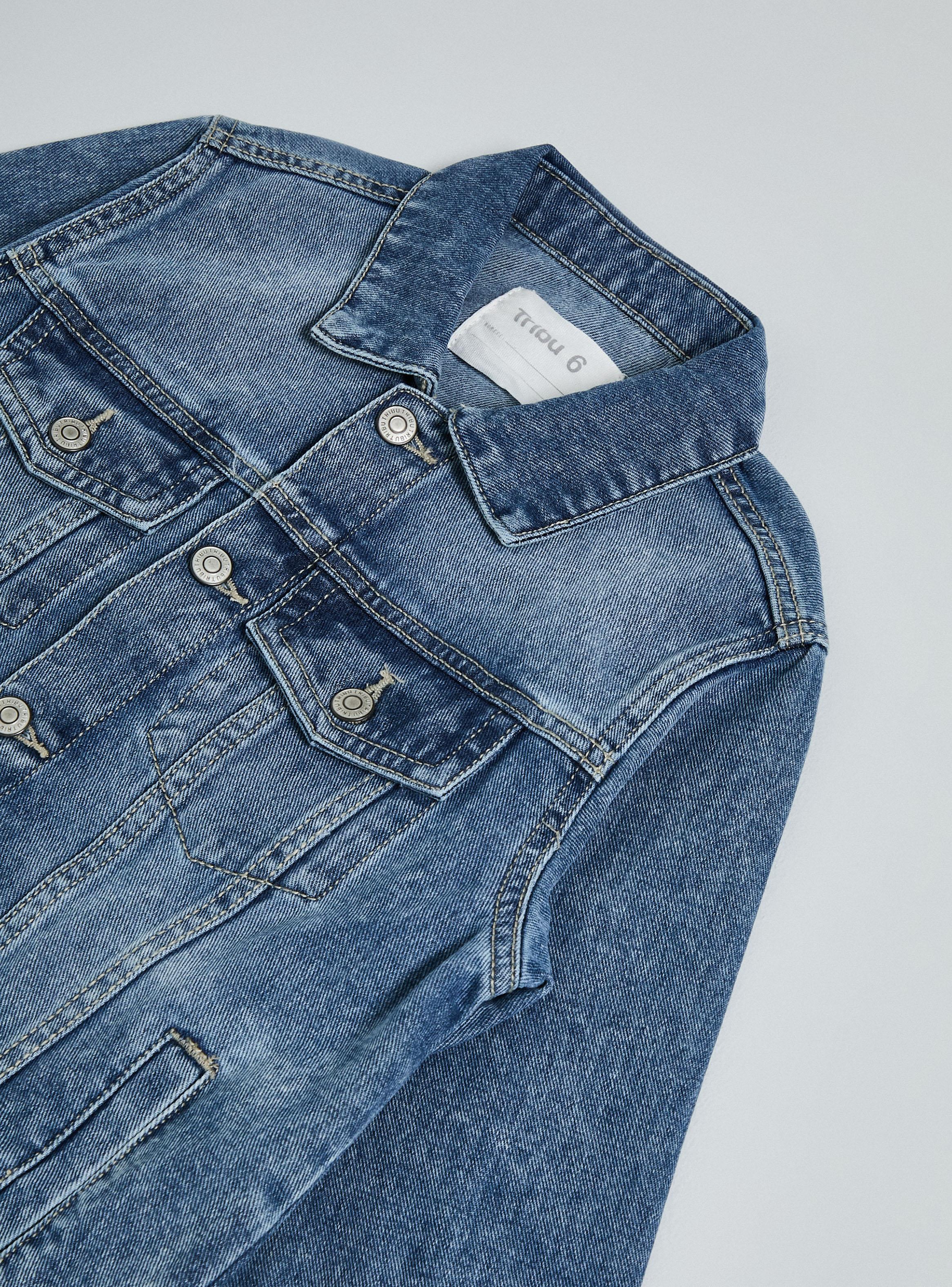 Chaqueta Trucker Básica Denim-3