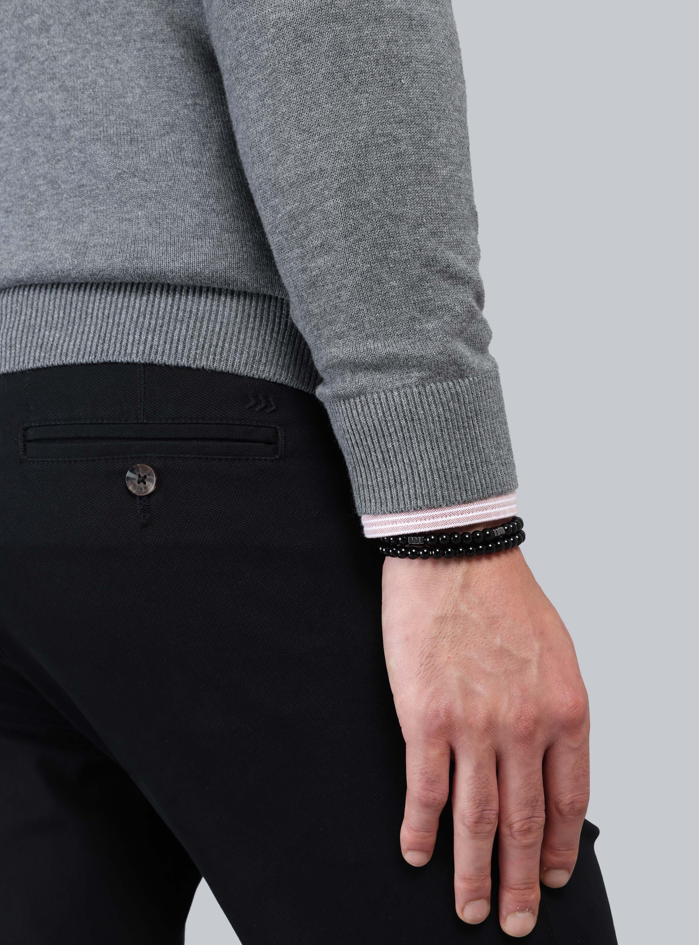 Sweater  Manga Larga Cuello V-3