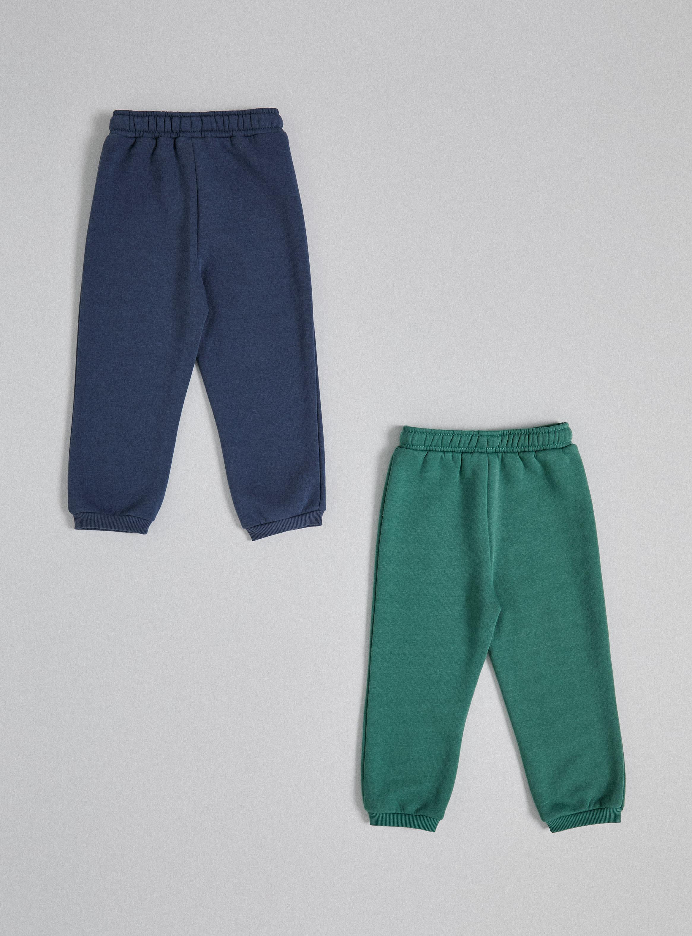 Pantalón Bipack Color Sólido con Etiqueta-2