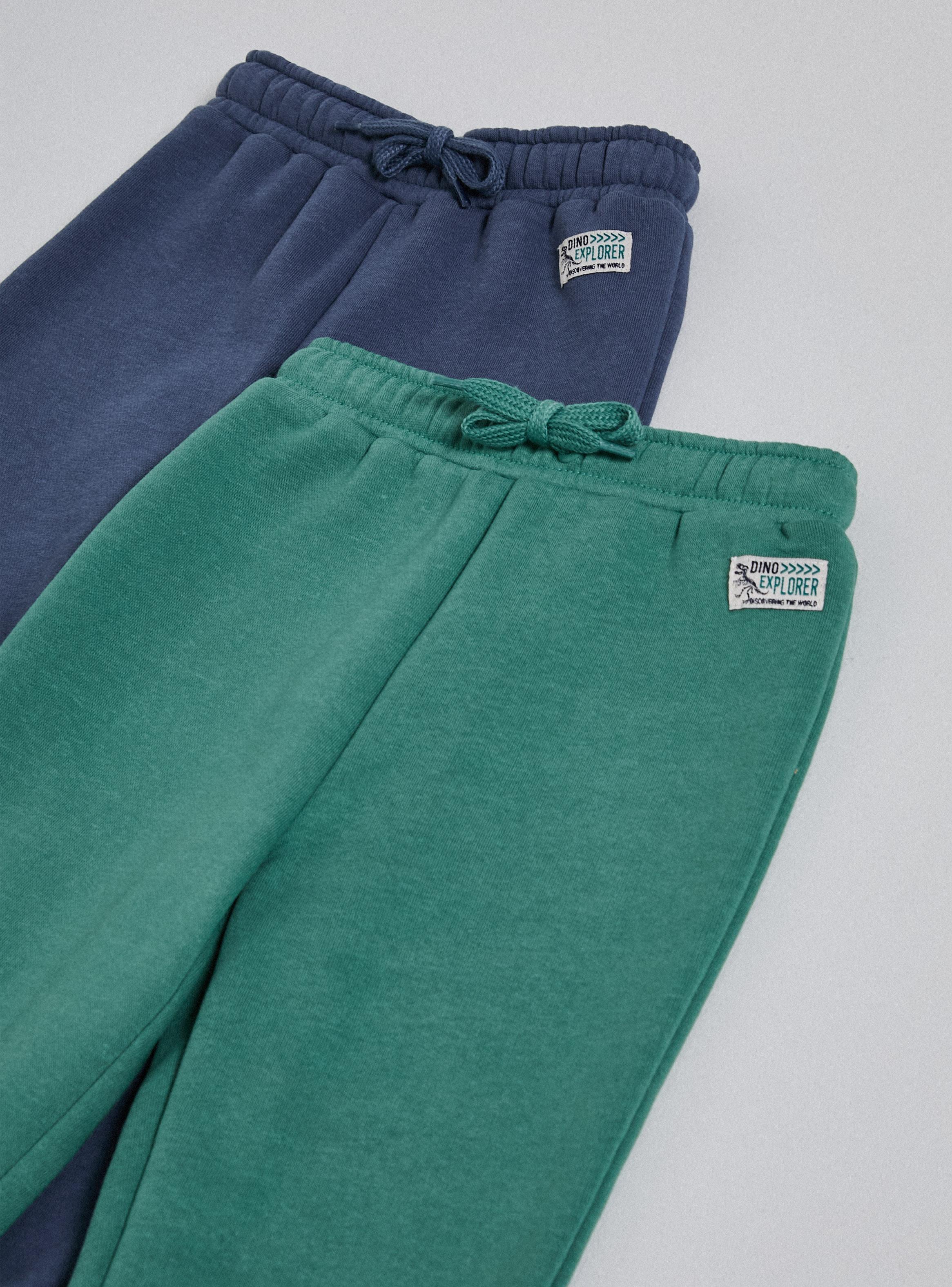 Pantalón Bipack Color Sólido con Etiqueta-3