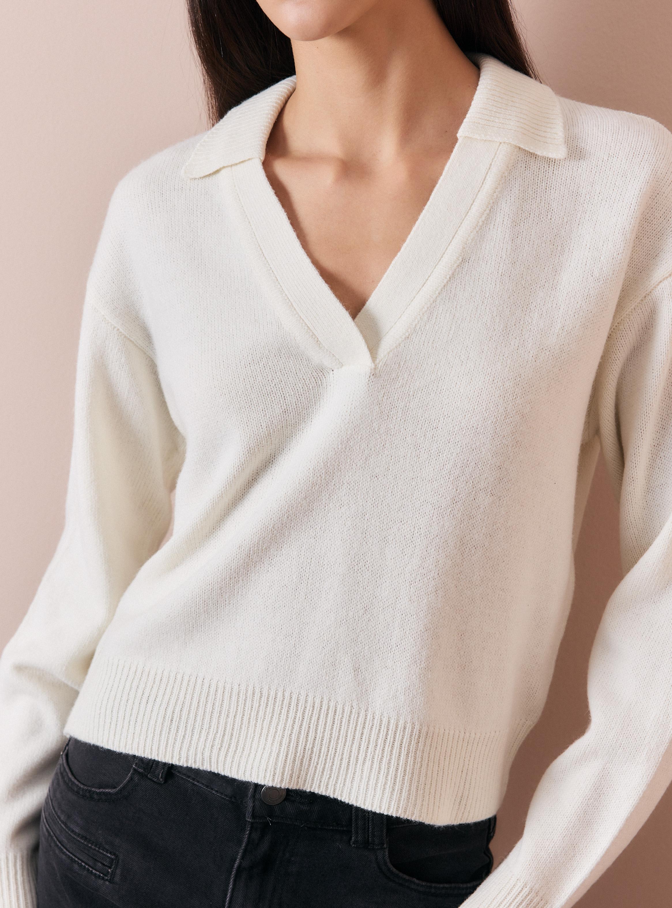 Sweater Cuello Polo Contiene Lana Merino-2