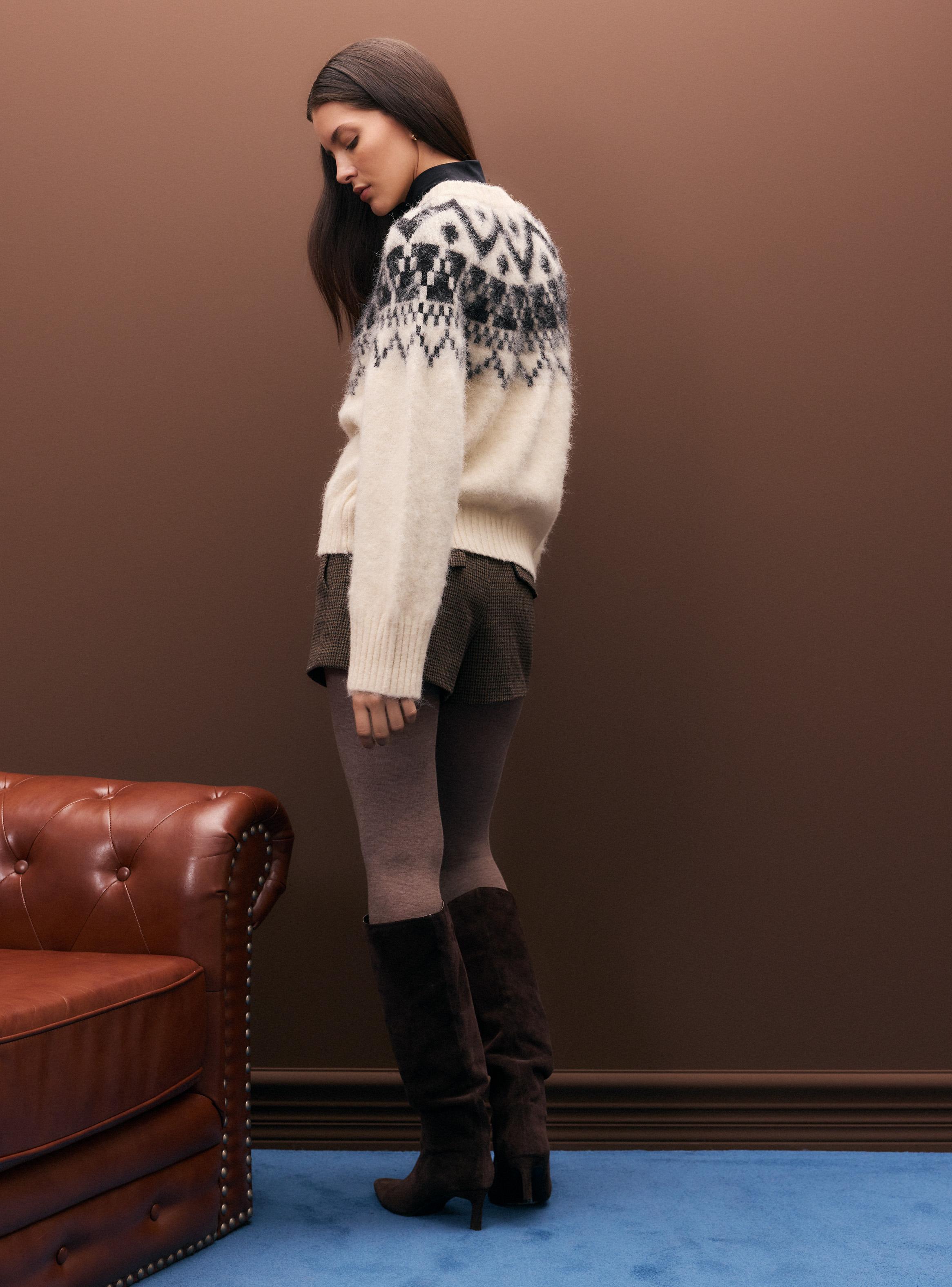 Cardigan Diseño Nórdico Contiene Lana-5