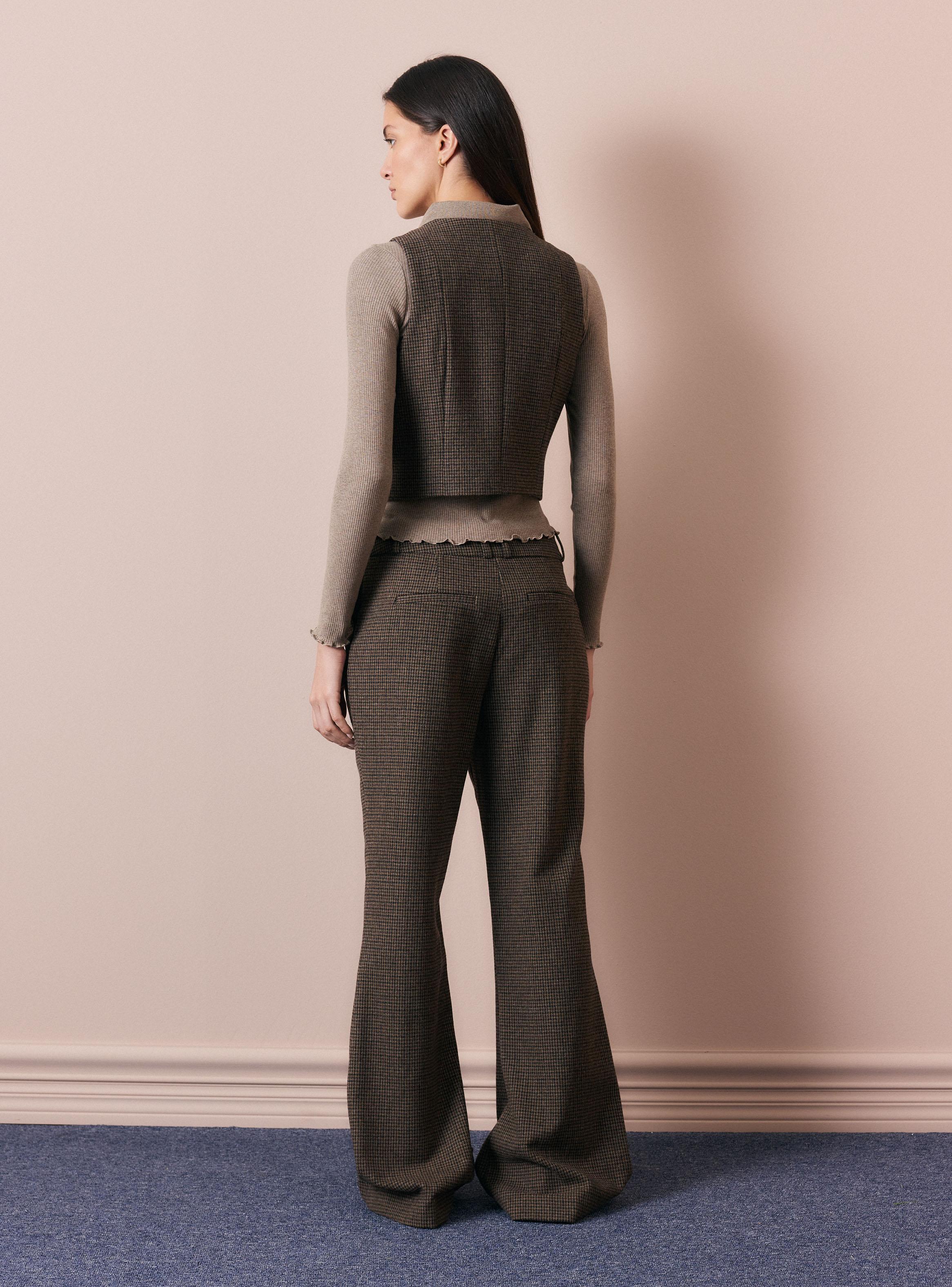 Blusa Tipo Vest Abotonado a Cuadros-5