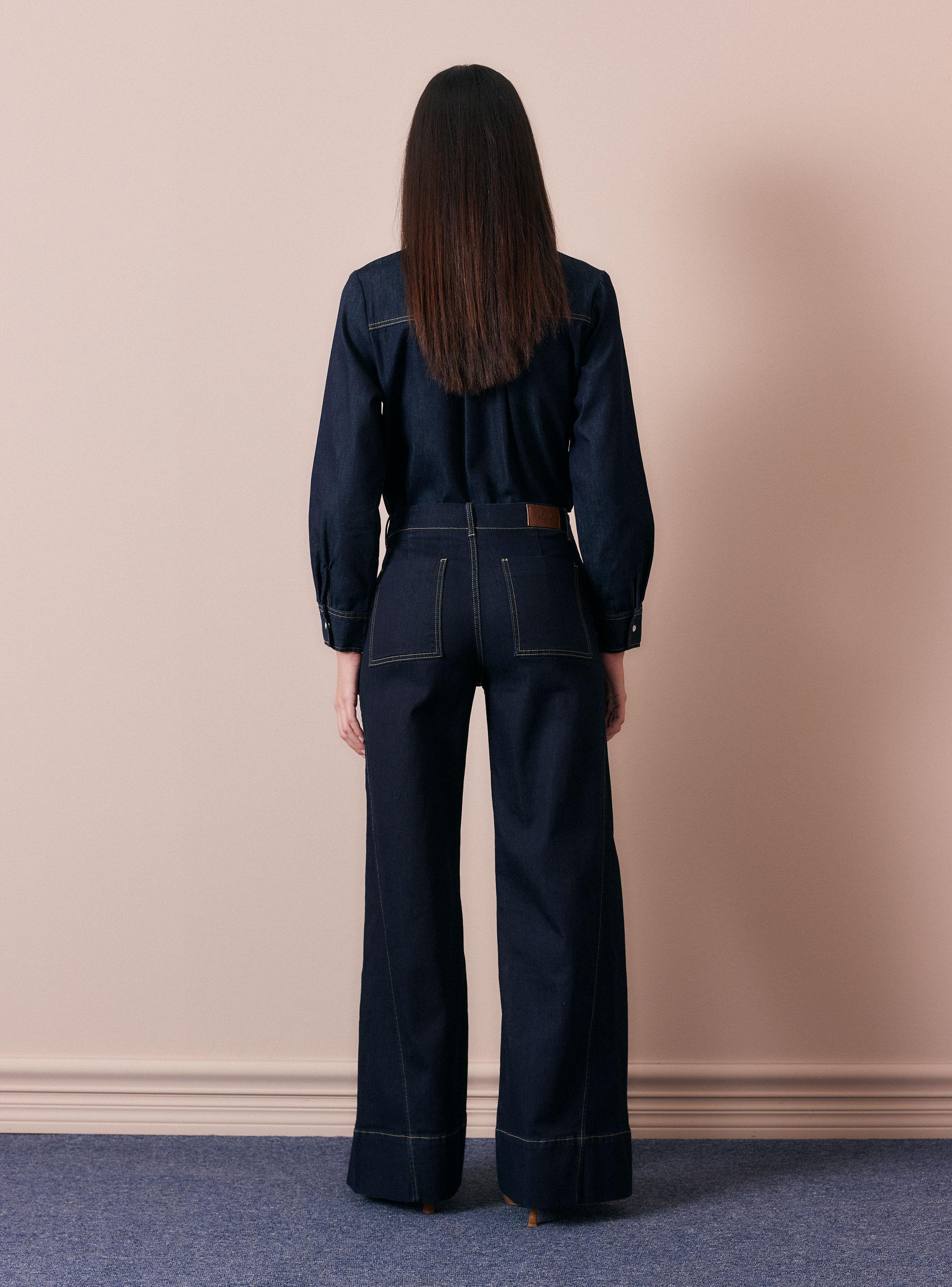 Jeans Wide Leg Tiro Alto Color Raw-5