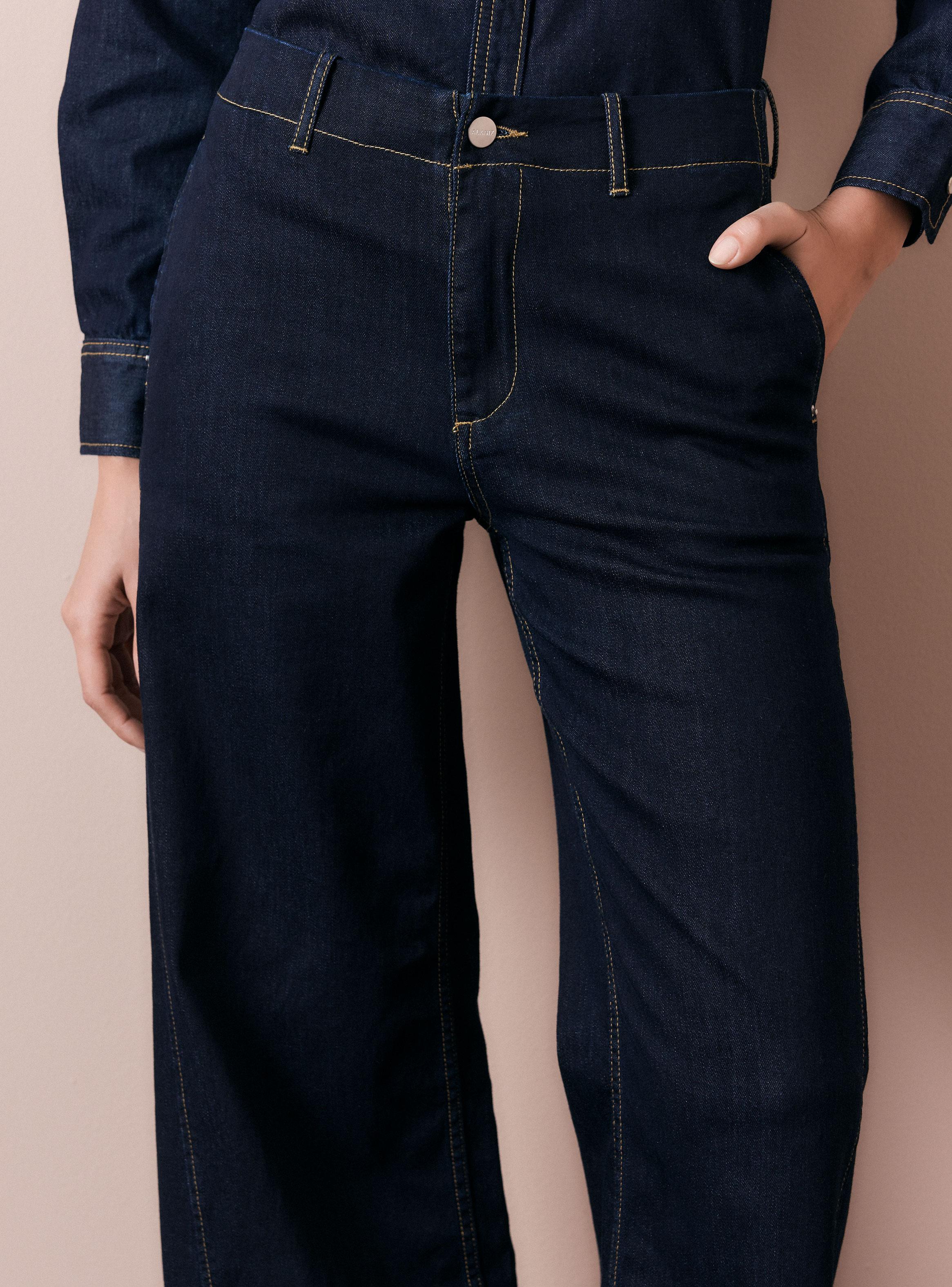 Jeans Wide Leg Tiro Alto Color Raw-2