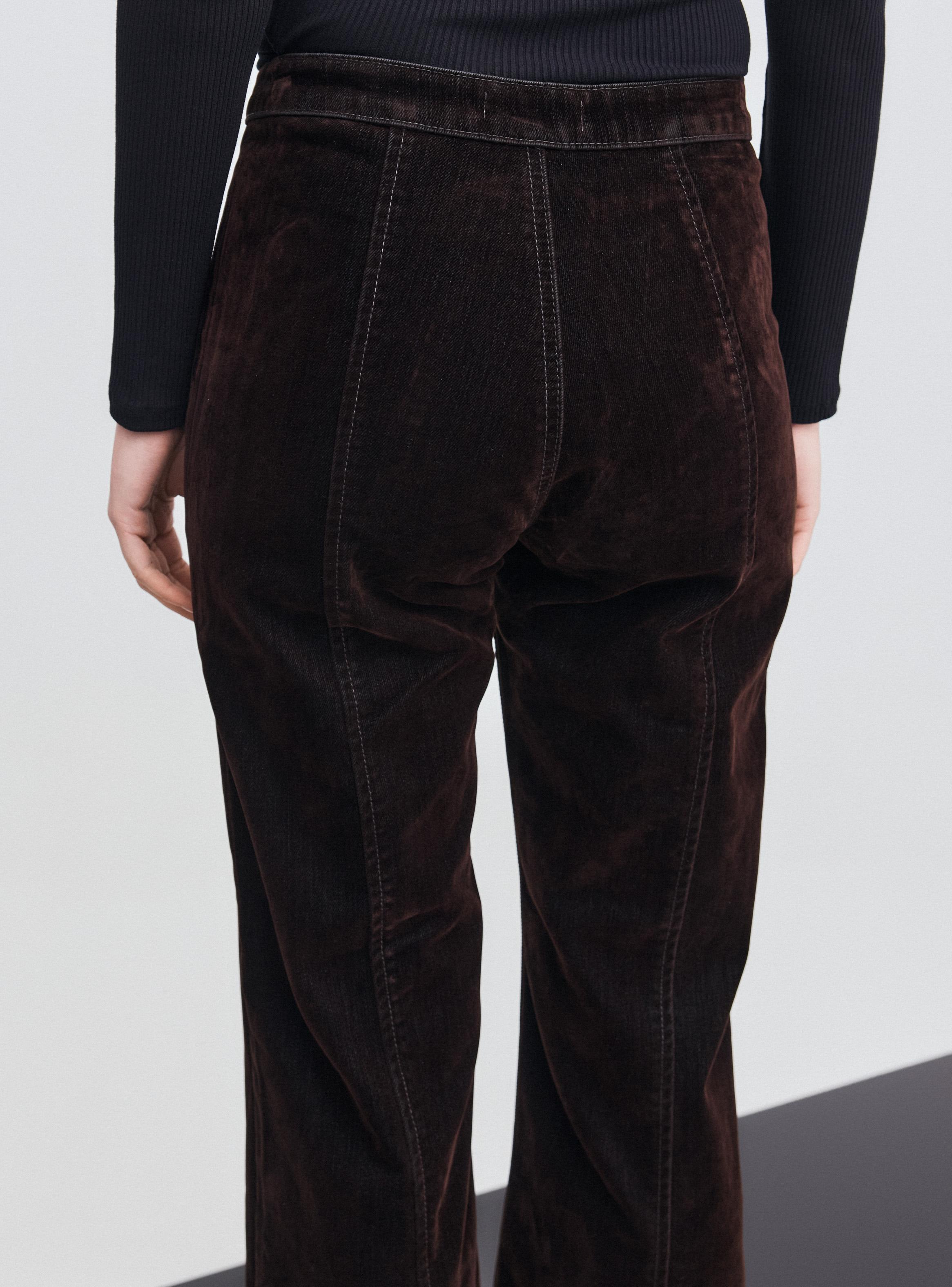 Jeans Flare Tiro Alto con Acabado Velvet-3