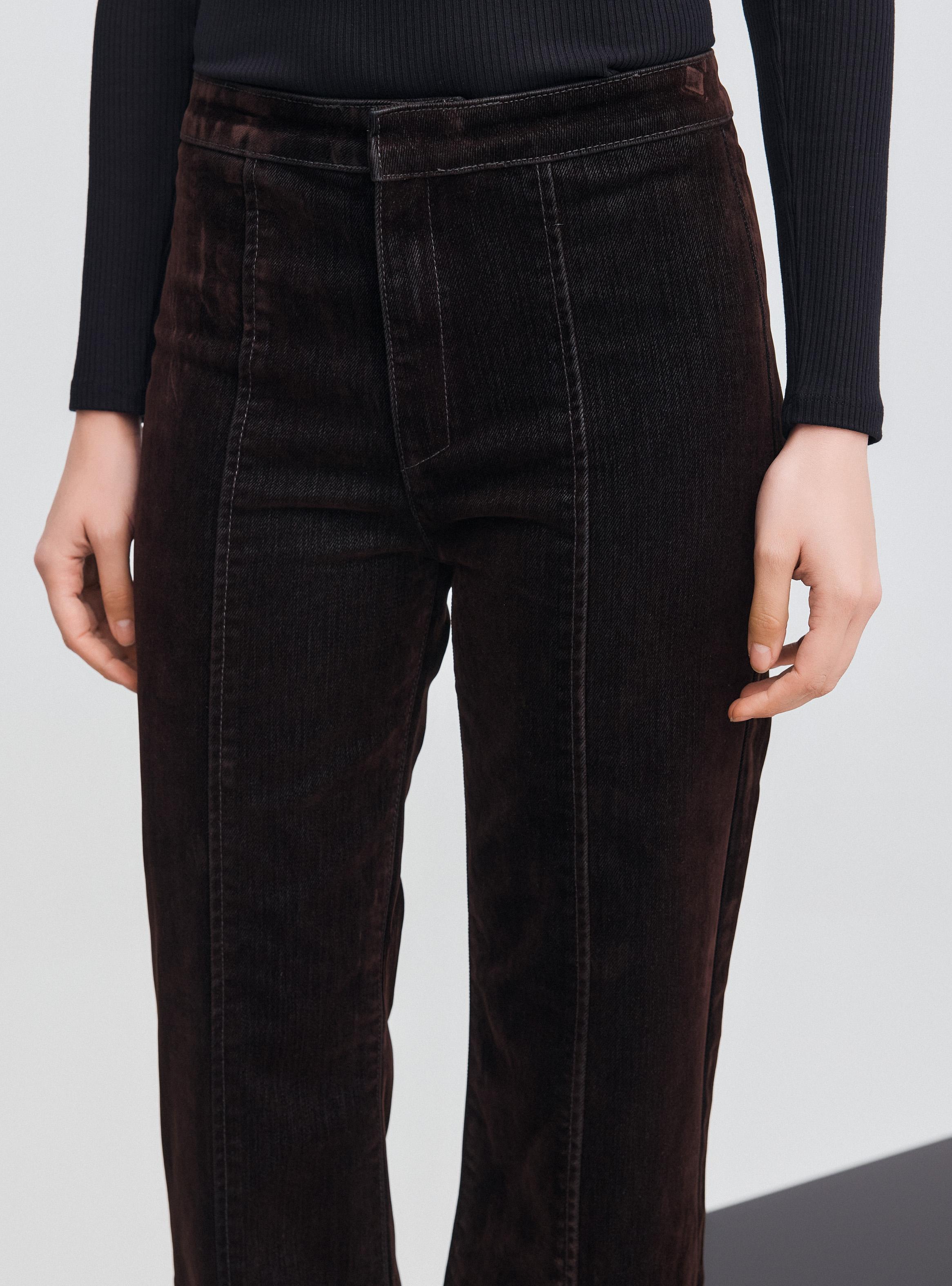 Jeans Flare Tiro Alto con Acabado Velvet-2