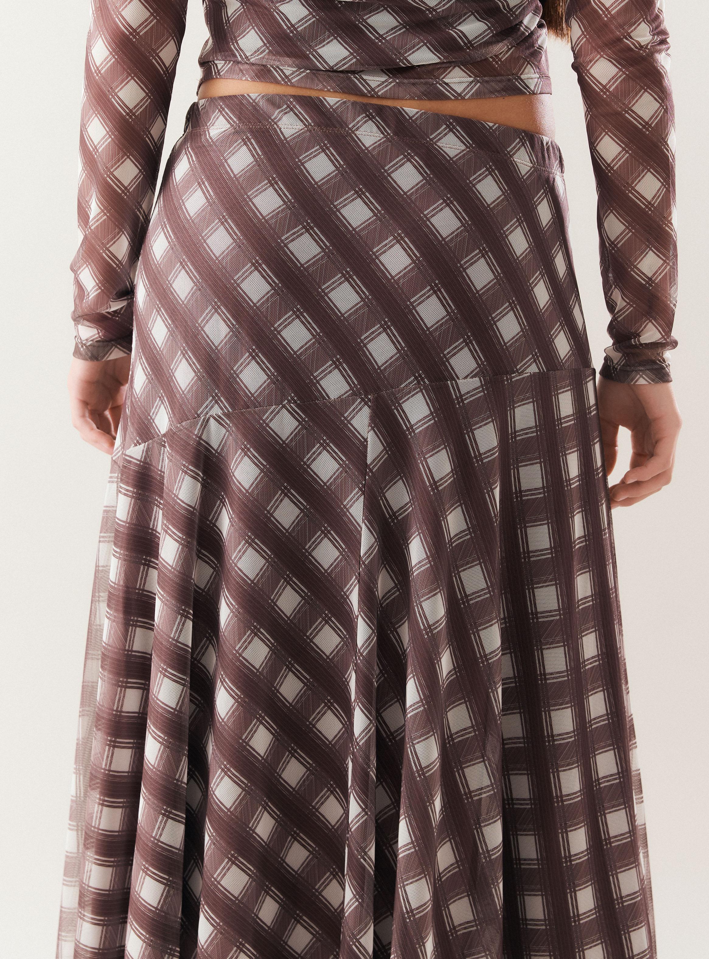Falda Maxi Estampado Geométrico-3