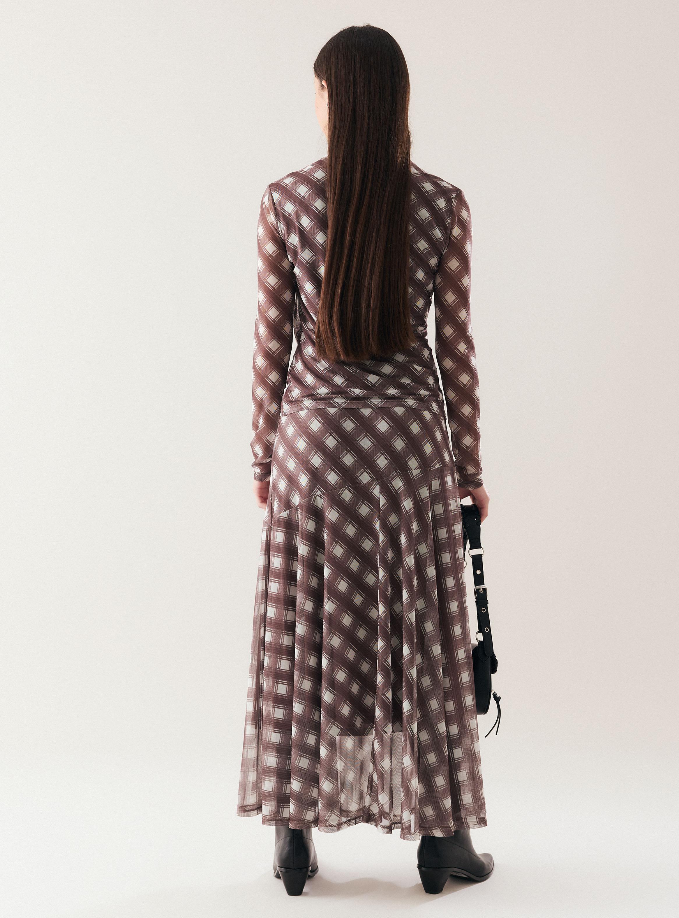 Falda Maxi Estampado Geométrico-5